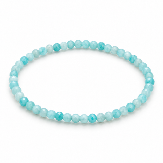 Amazonite Fine Bead Bracelet - Pale — tabletop hero