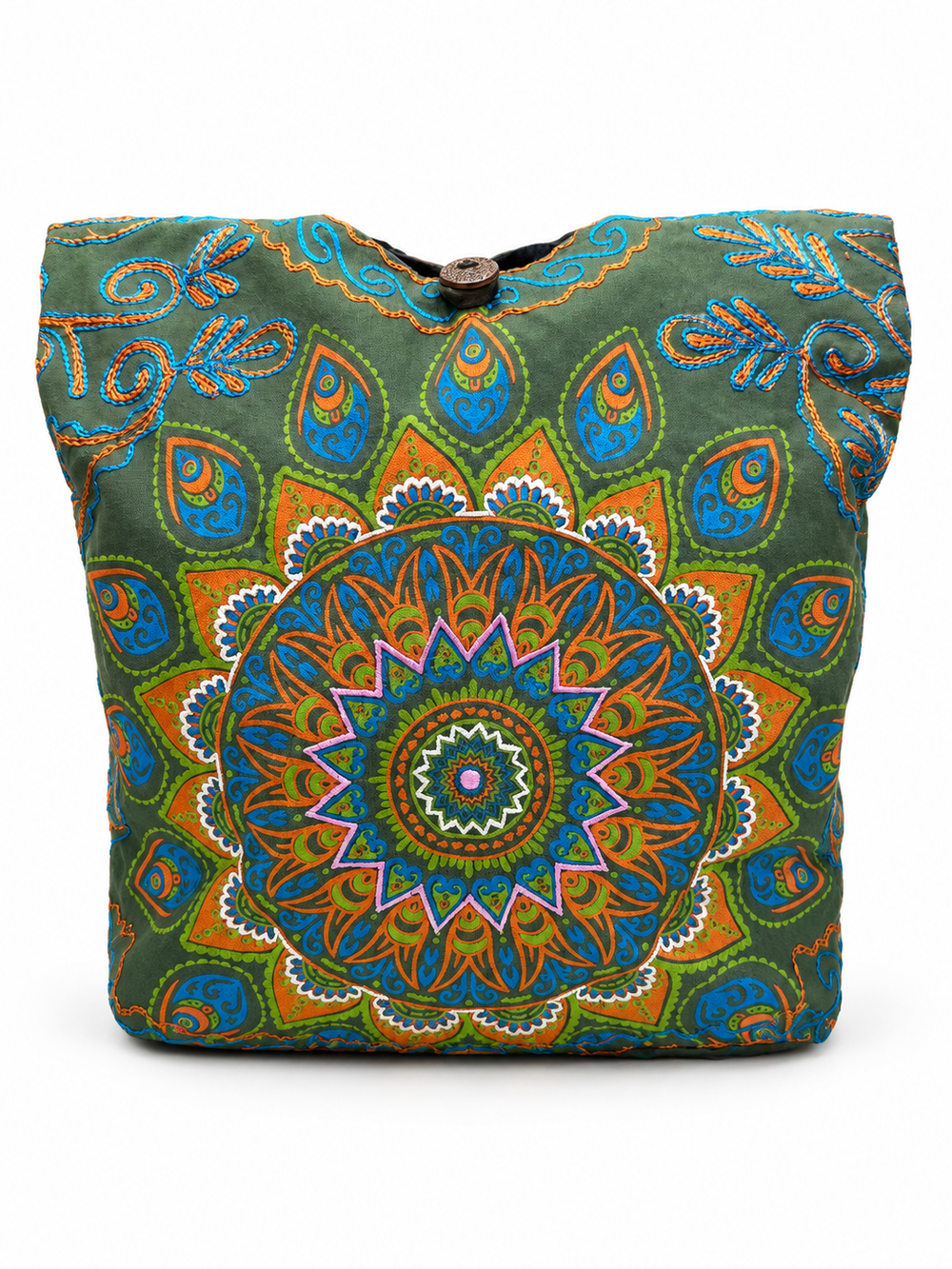 Teal Gold Mandala Backpack