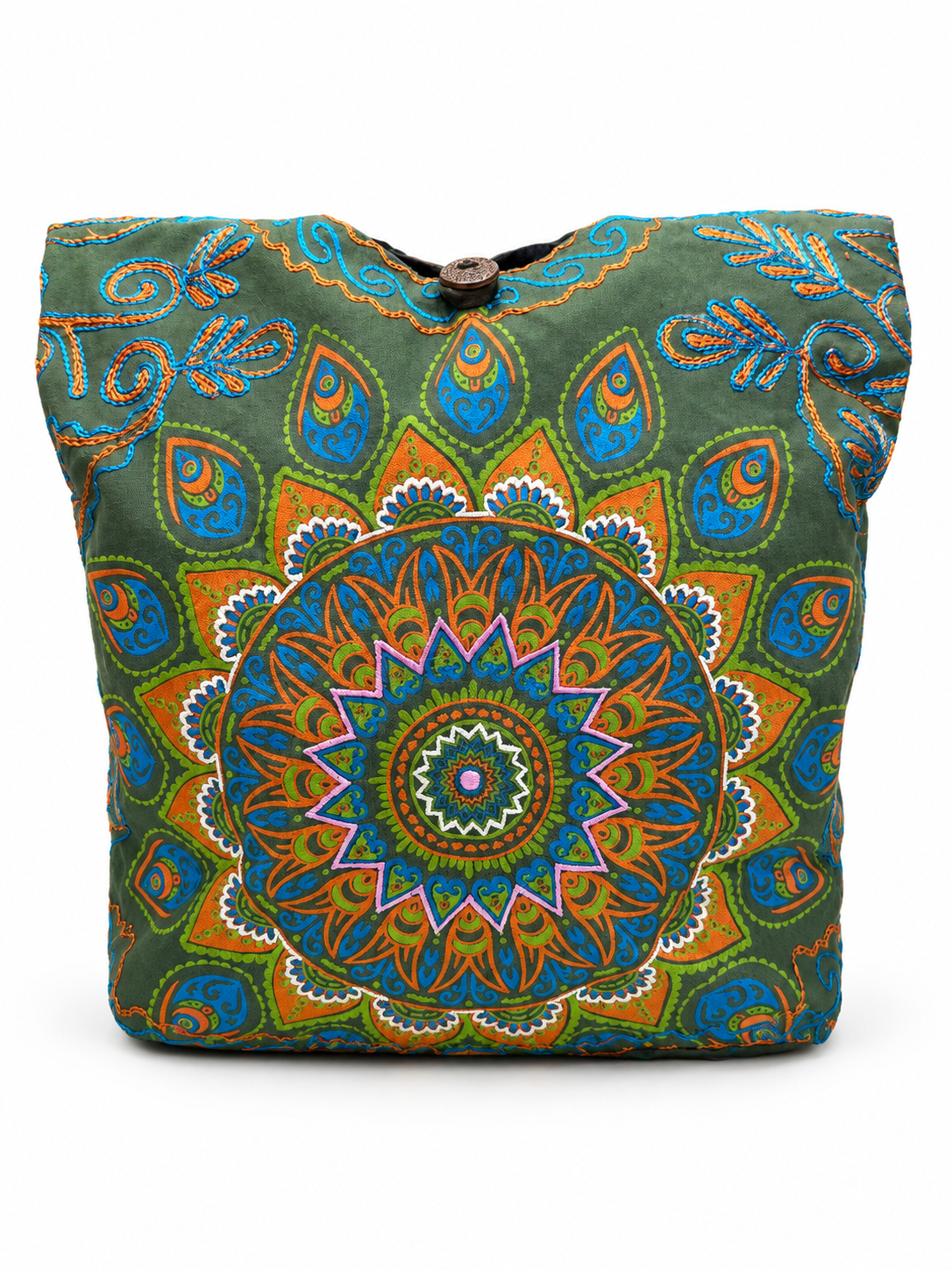 Teal Gold Mandala Backpack