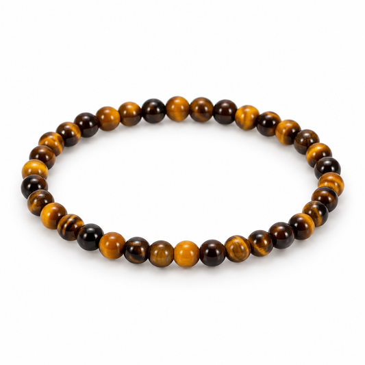 Tiger Eye Fine Bead Bracelet - Dark — tabletop hero