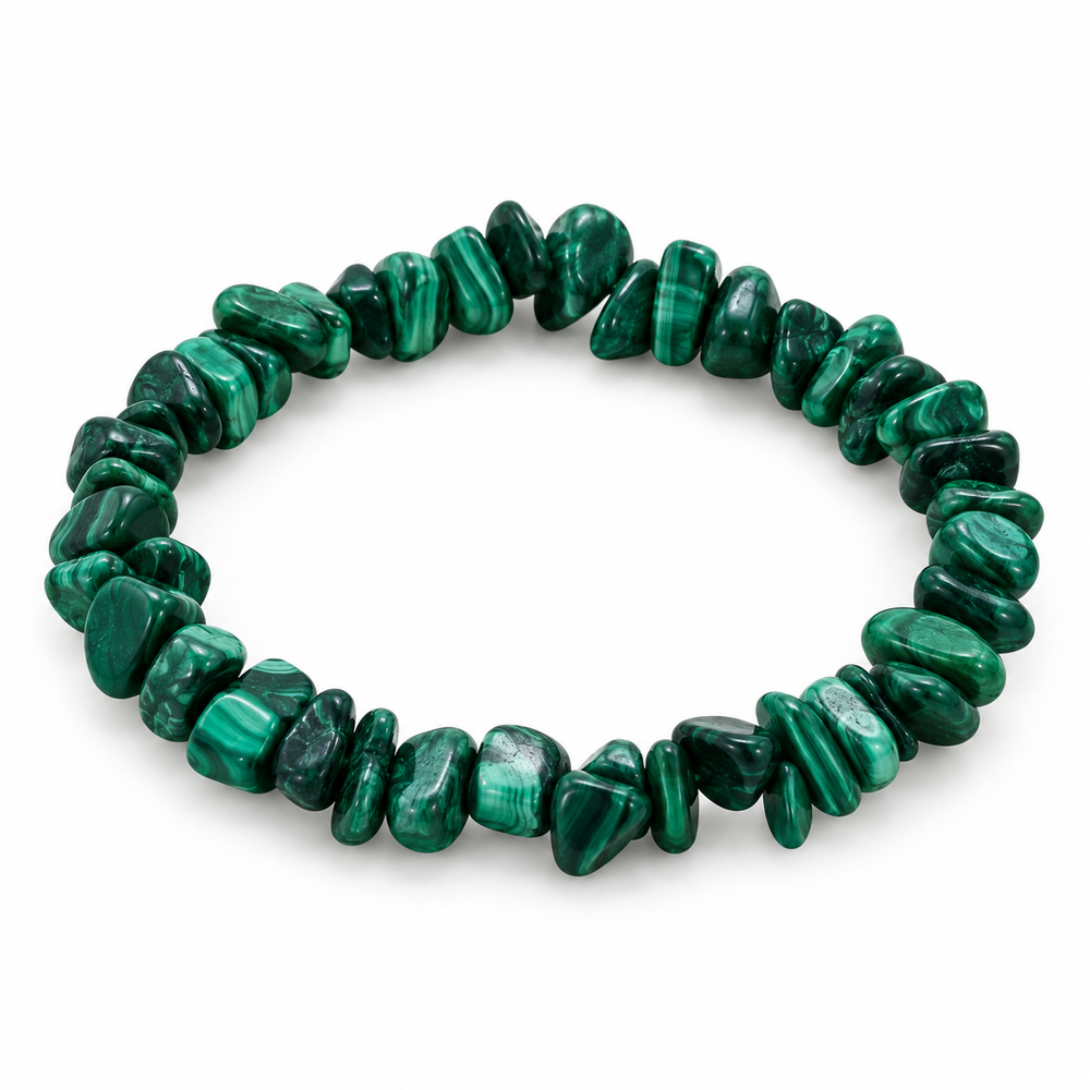 Malachite Chip Bracelet — tabletop hero