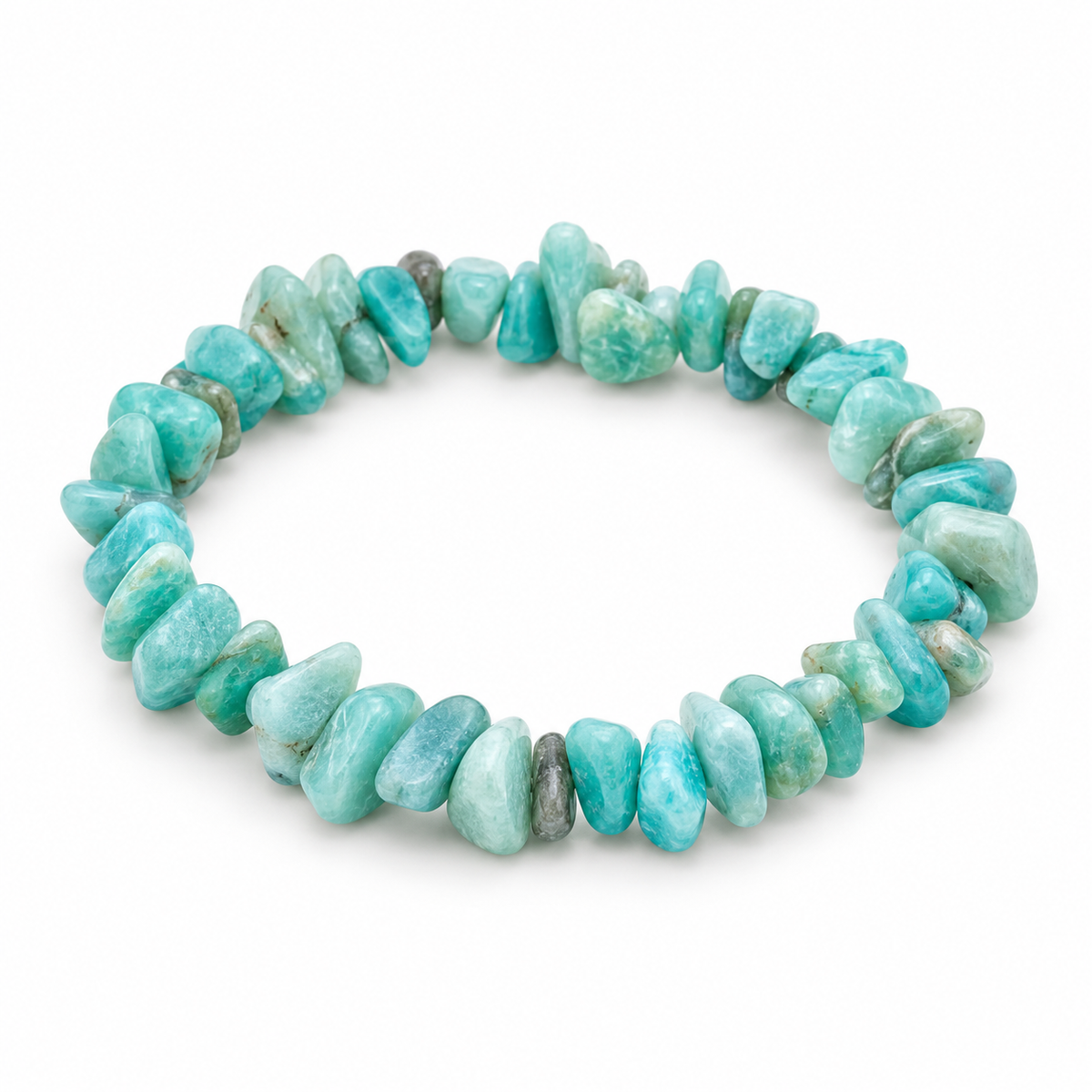 Amazonite Chip Bracelet - Pale — tabletop hero