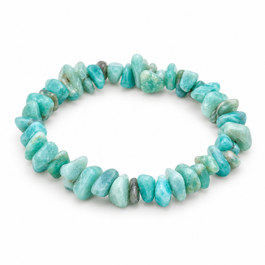 Amazonite Chip Bracelet - Pale — tabletop hero