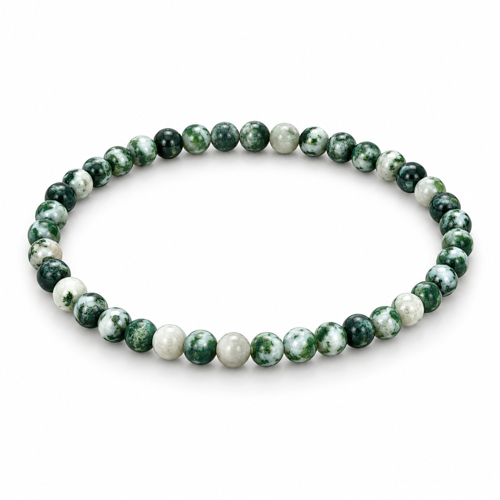 Tree Agate Fine Bead Bracelet — tabletop hero