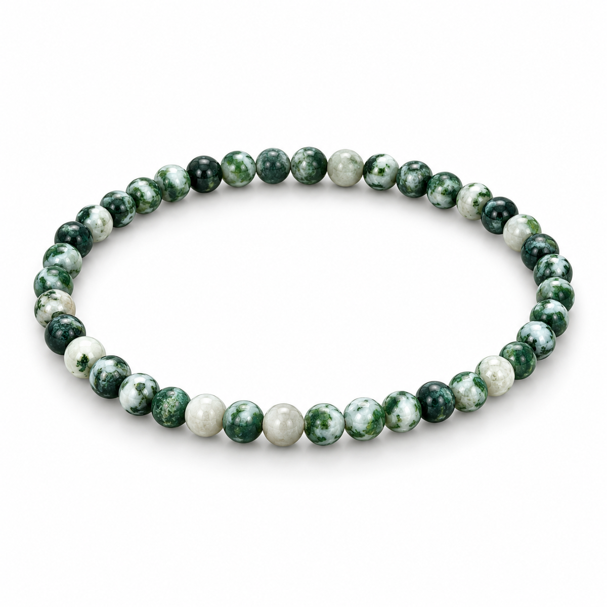 Tree Agate Fine Bead Bracelet — tabletop hero