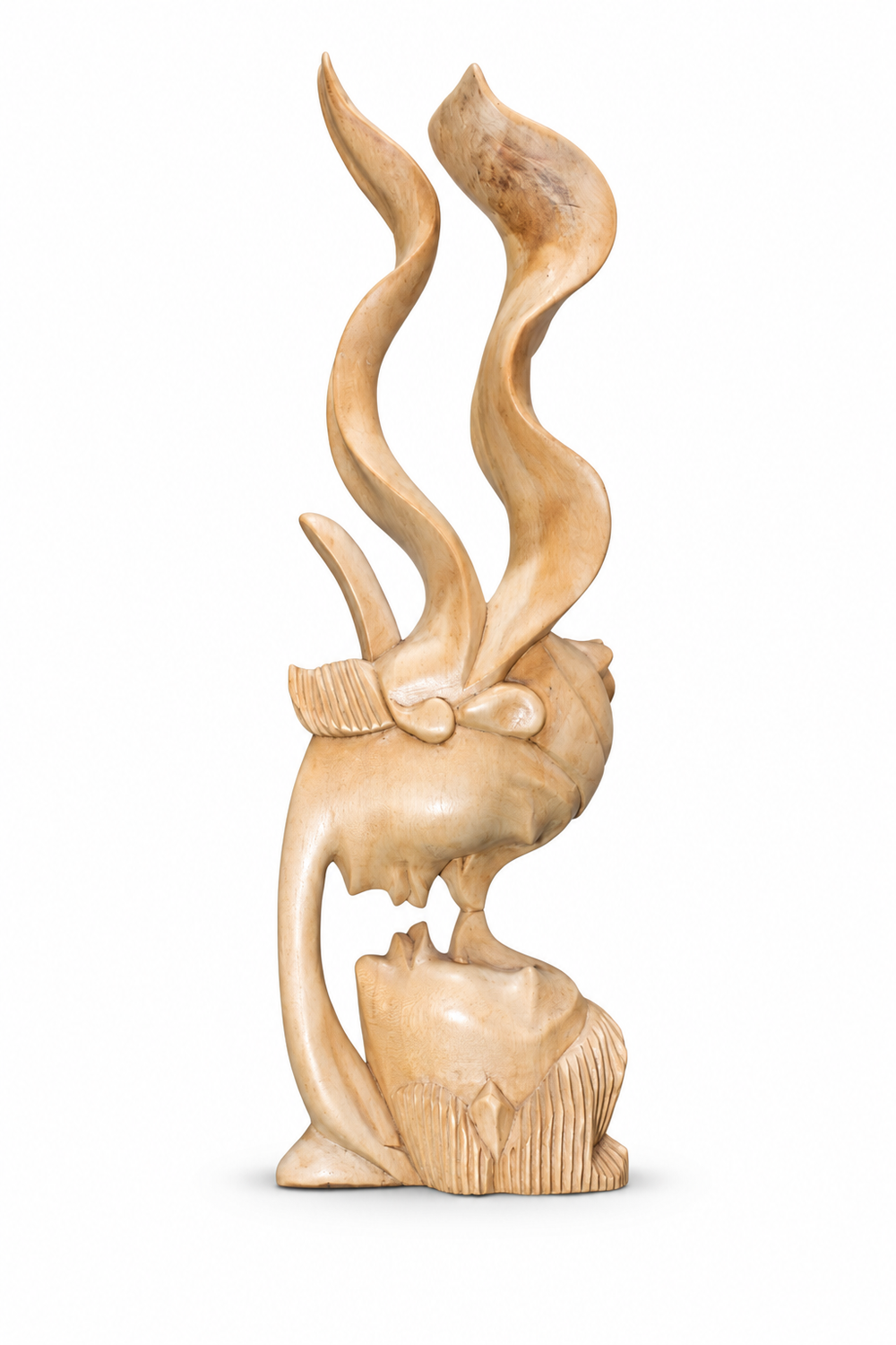 Natural Wood Antelope Sculpture - 01-main