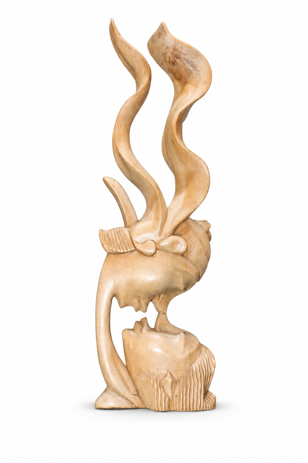 Natural Wood Antelope Sculpture - 01-main