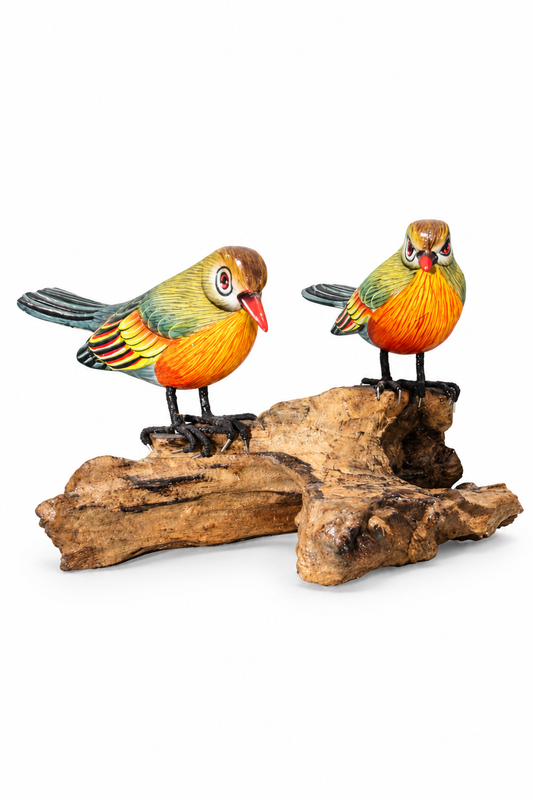 Painted Birds on Driftwood - 01-main