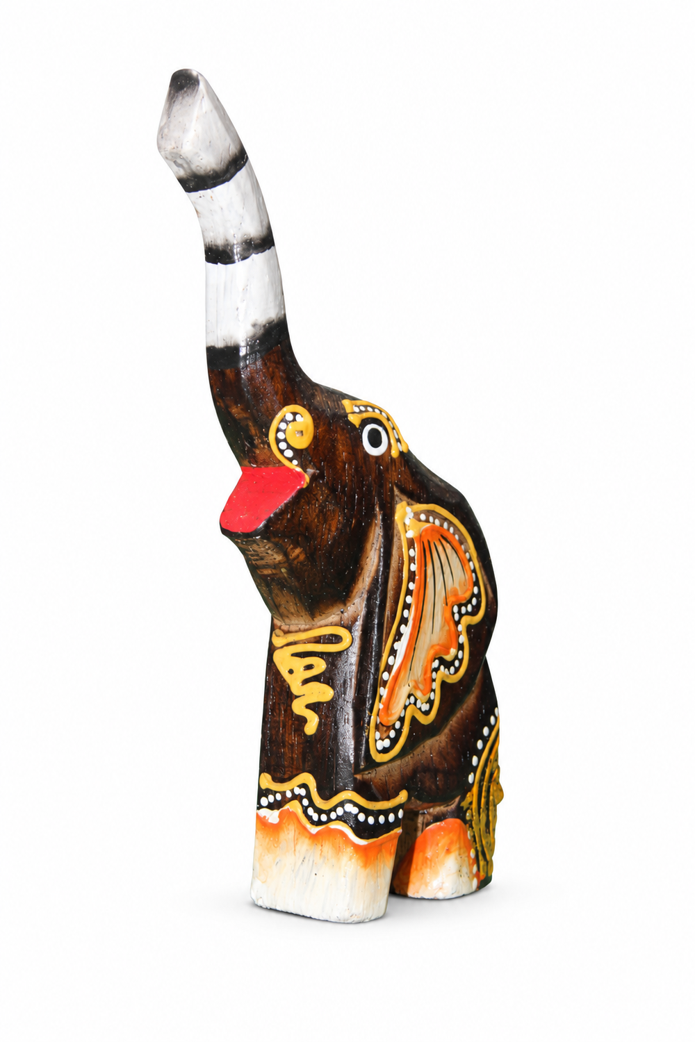 Painted Wooden Elephant Tall - 01-main