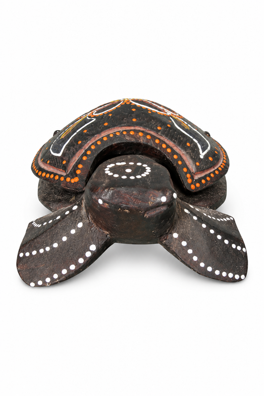 Painted Wooden Turtle - 01-main