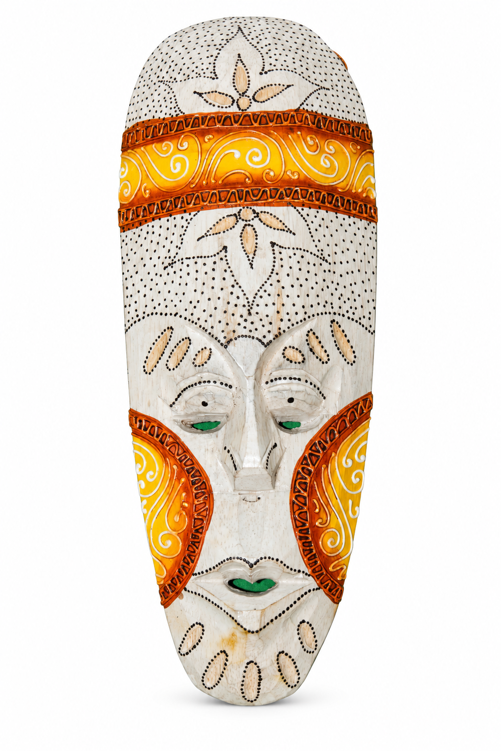 White and Gold Tribal Mask - 01-main