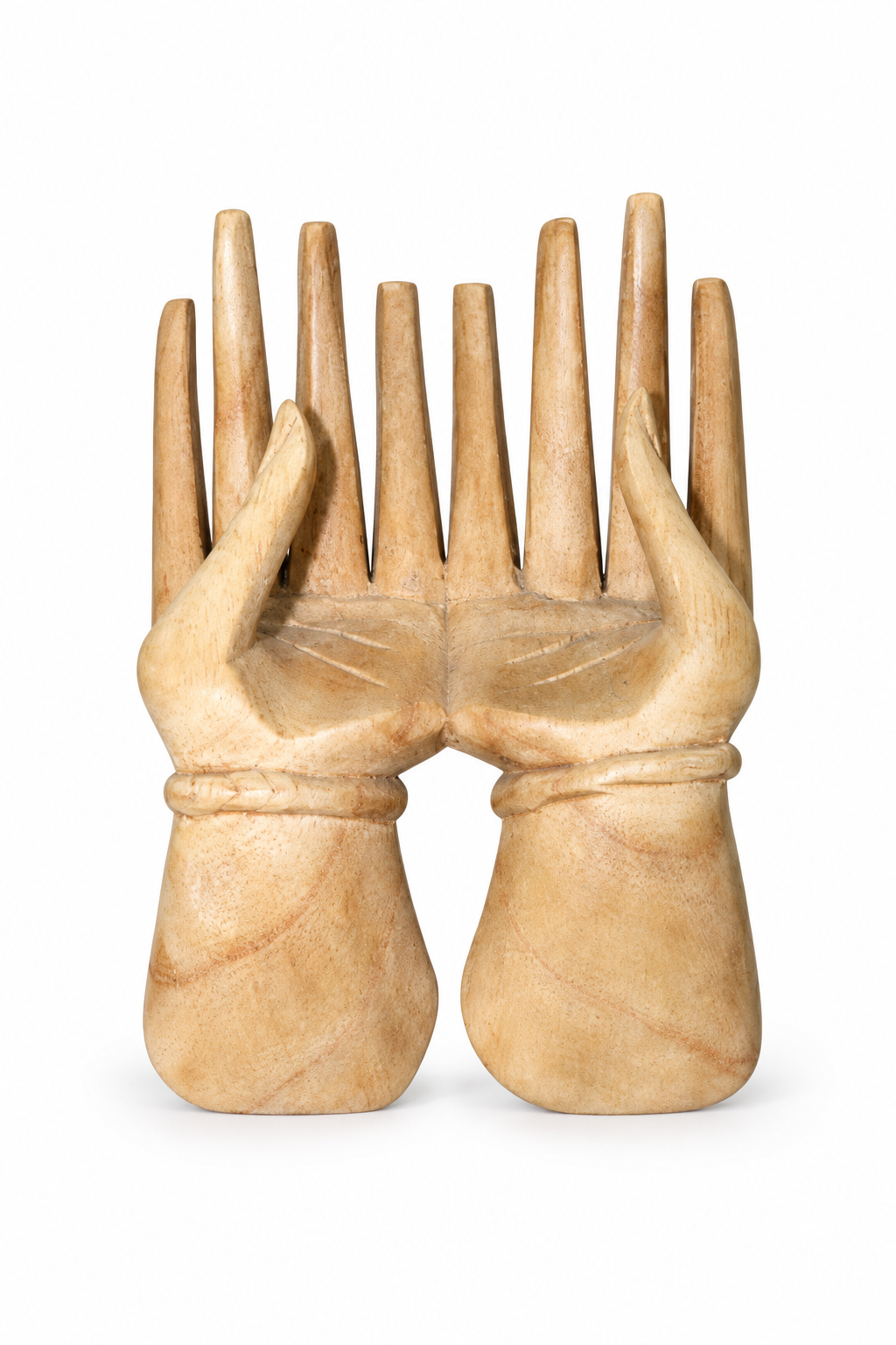 Carved Wooden Hands - corrected view 2