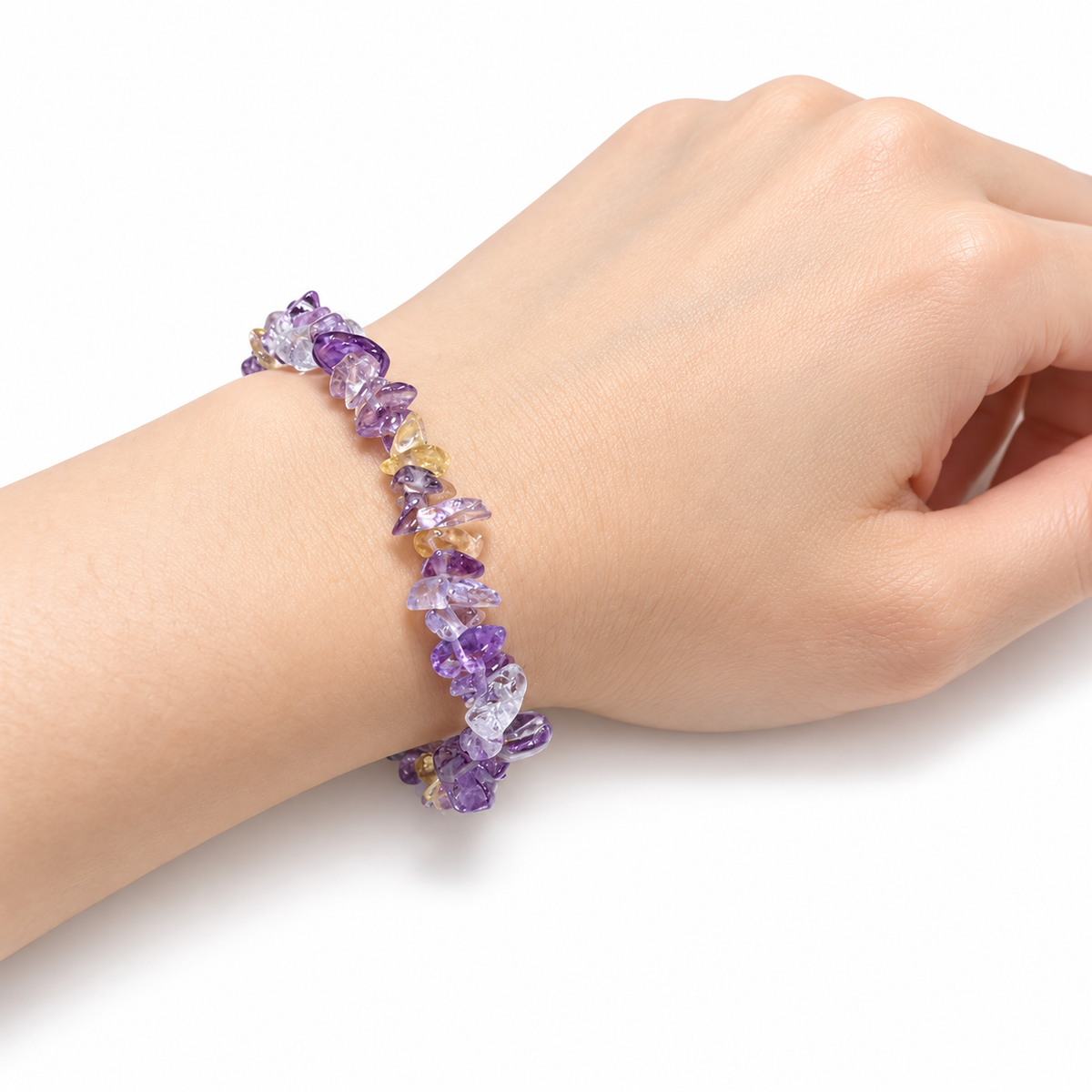 Ametrine Chip Bracelet — wrist angle