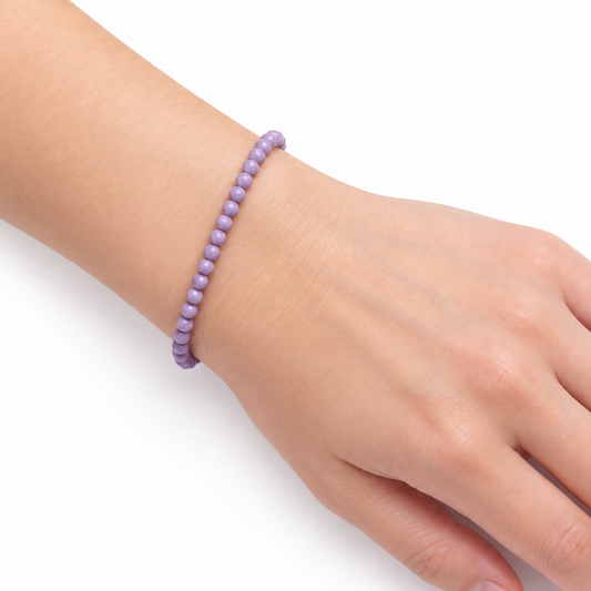 Phosphosiderite Fine Bead Bracelet — wrist angle