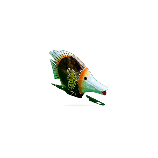 Hand-Painted Wooden Fish - Medium - 2