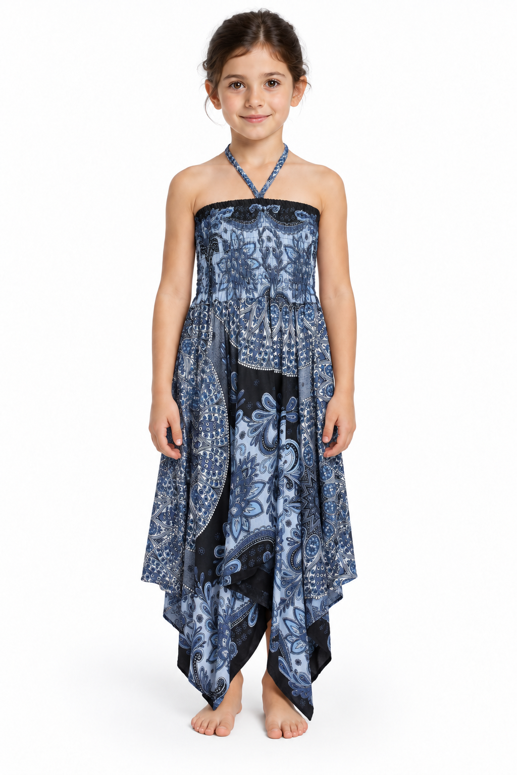 Moonlight Peacock Mandala – Rayon Convertible Dress-Cum-Skirt – dress hero