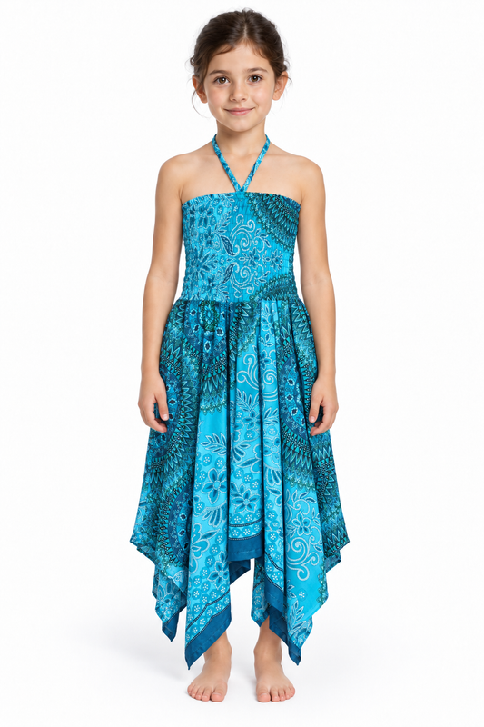 Aqua Mandala – Rayon Convertible Dress-Cum-Skirt – dress hero