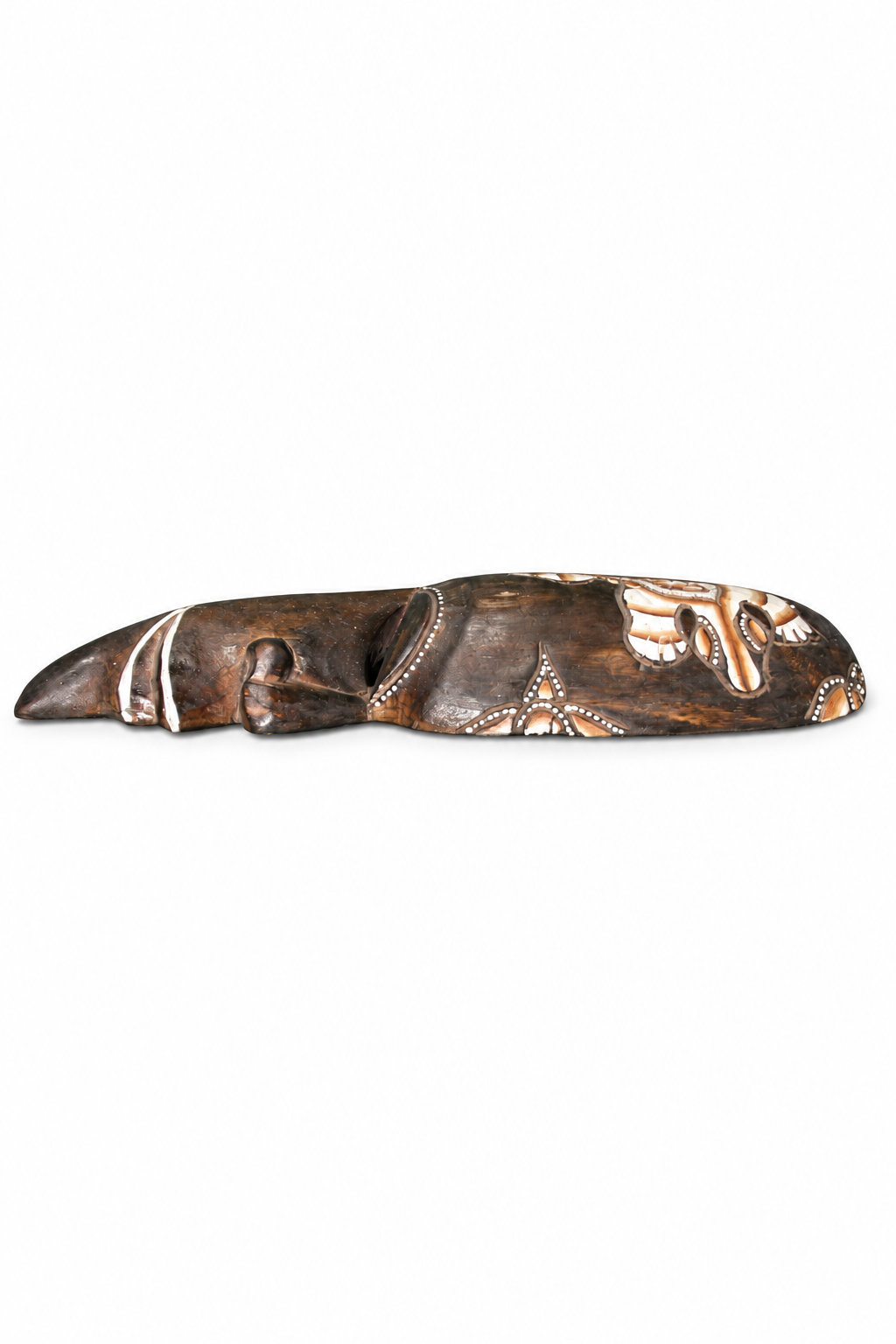 Long Wooden Tribal Mask I - 02-angle