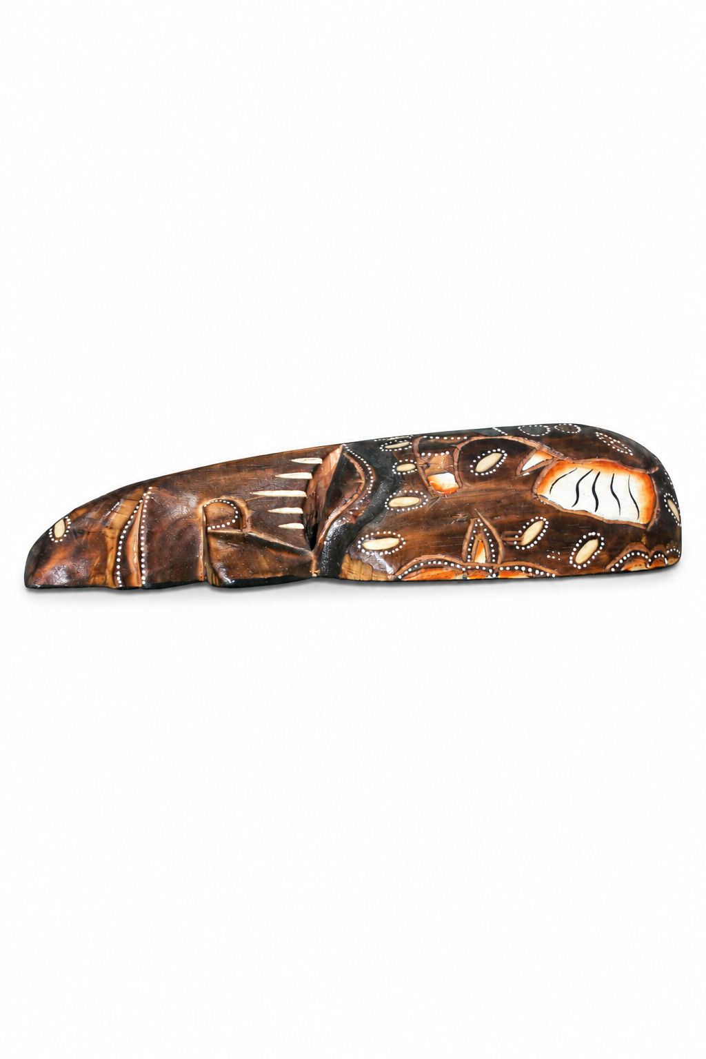 Long Wooden Tribal Mask II - 02-angle
