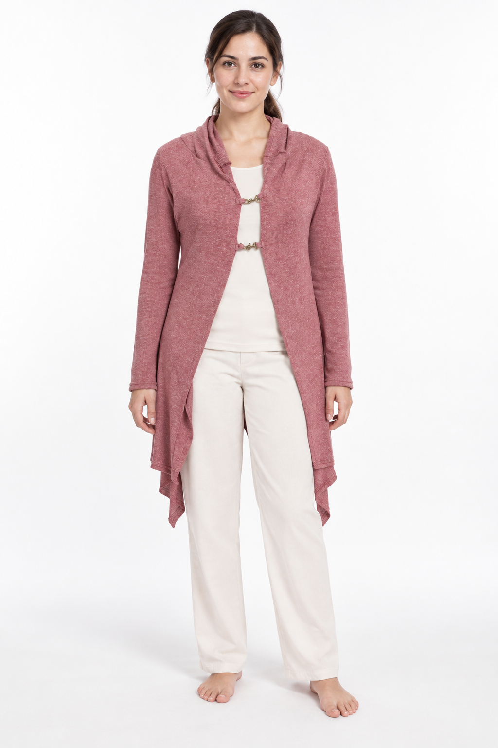 Jacket - Dusty Rose Long Cardigan