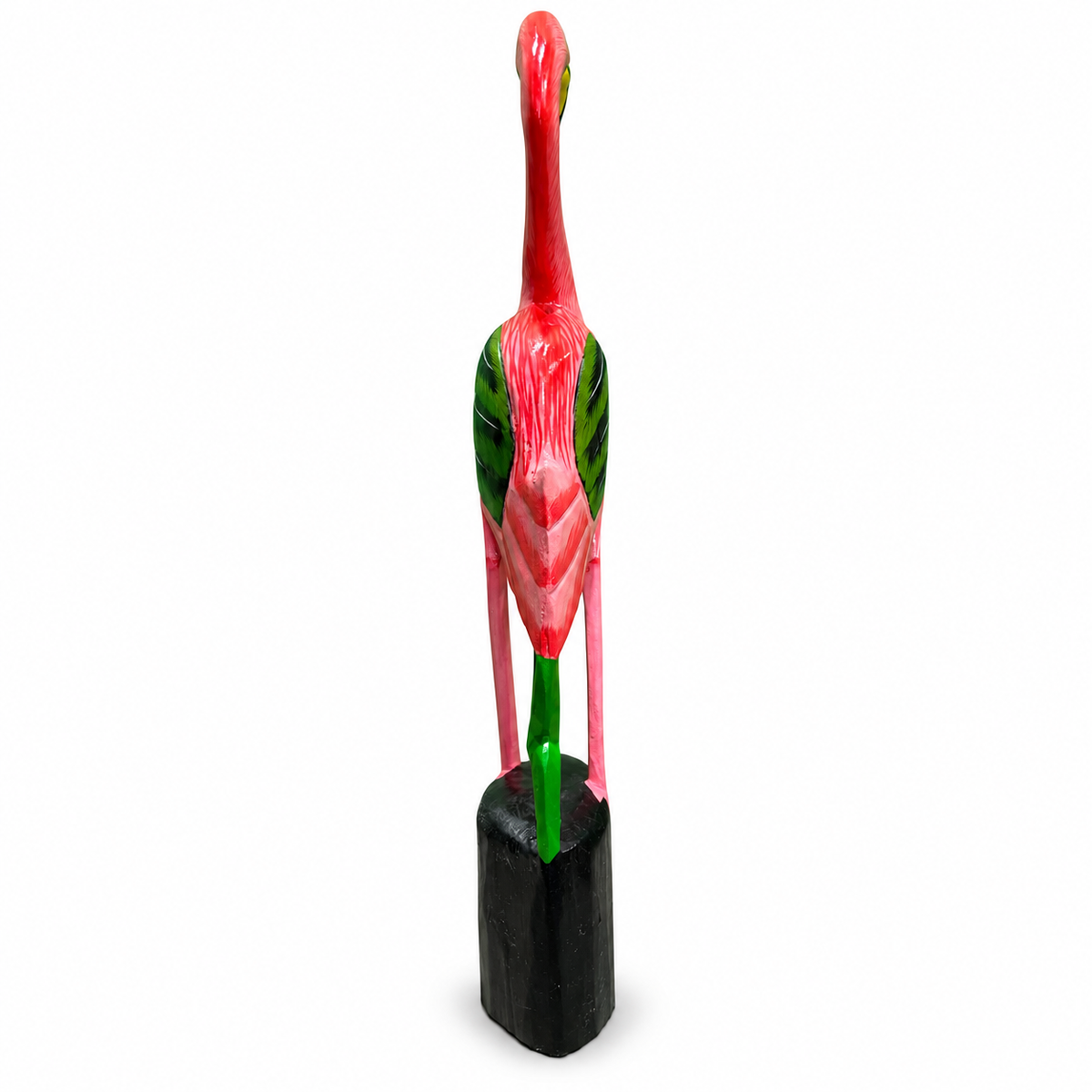 Hand-Painted Pink Flamingo Sculpture