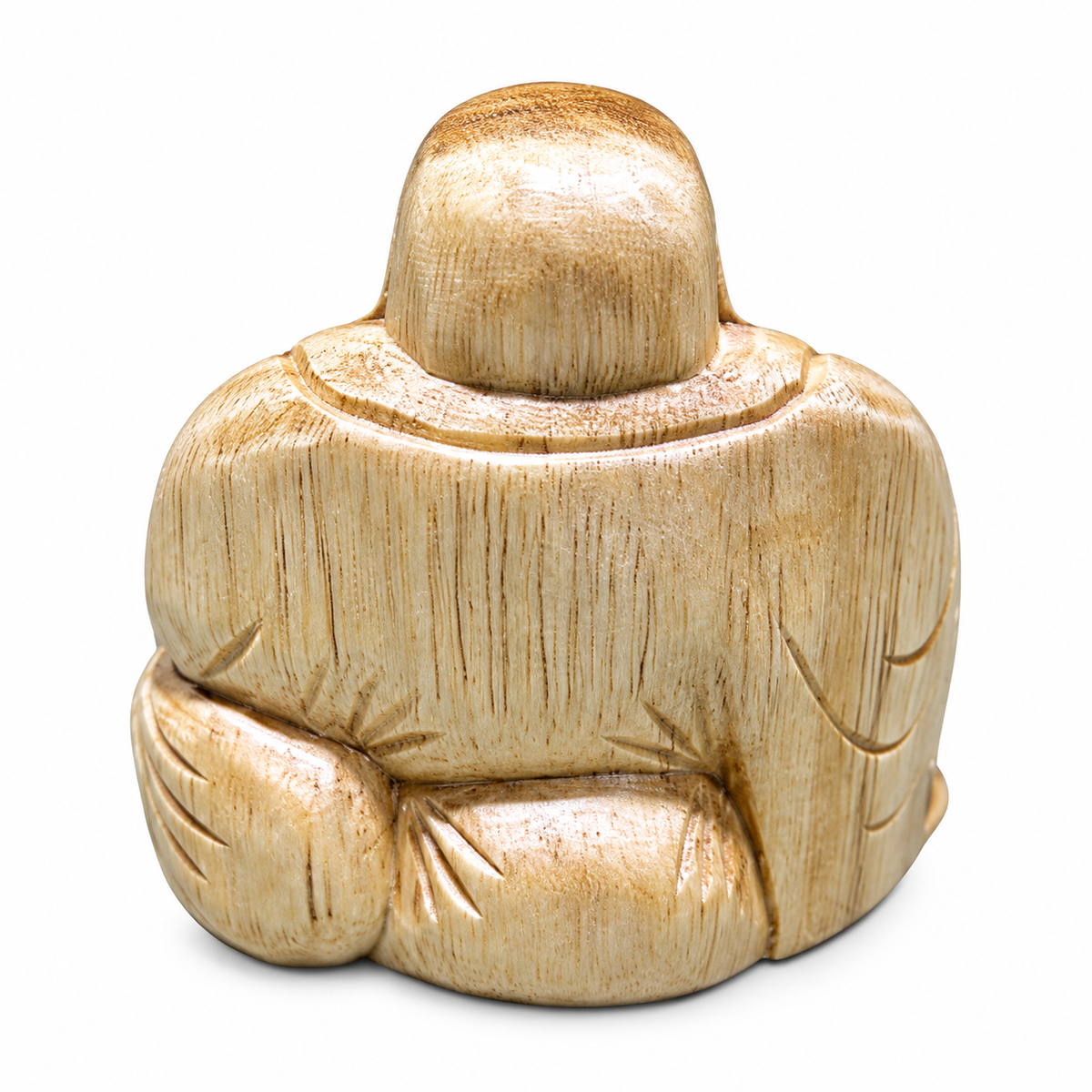 Small Carved Laughing Buddha - corrected view 3