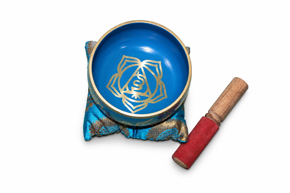 Blue Chakra Singing Bowl - 03-side