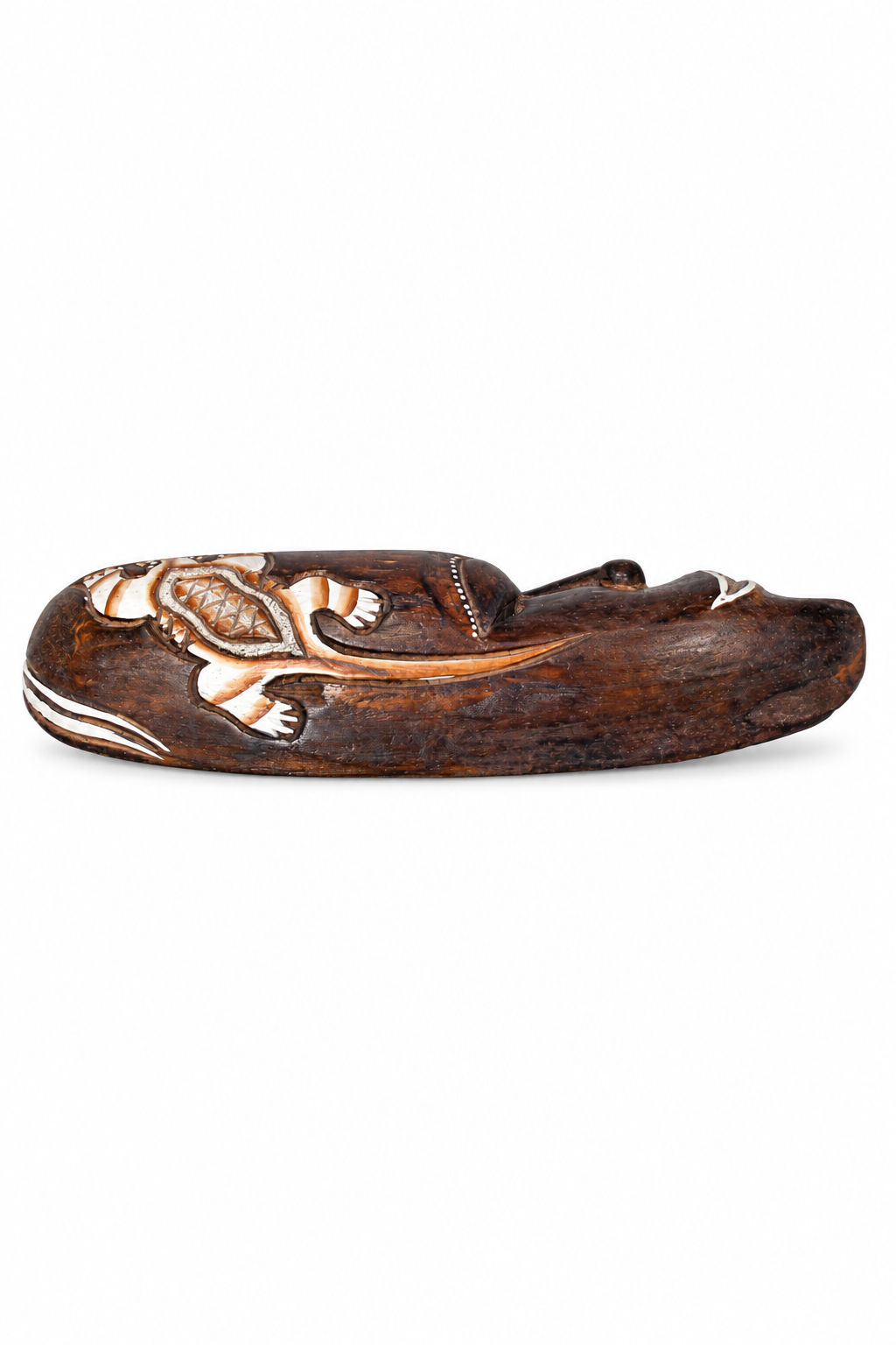 Long Wooden Tribal Mask I - 03-side