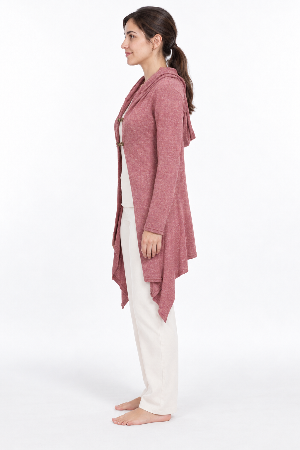 Jacket - Dusty Rose Long Cardigan