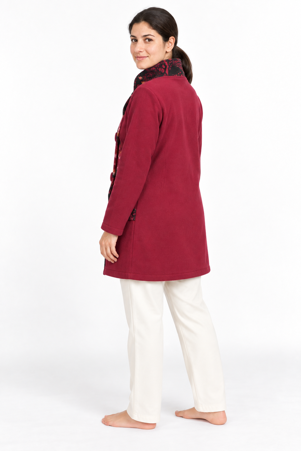 Jacket - Burgundy Abstract Trim