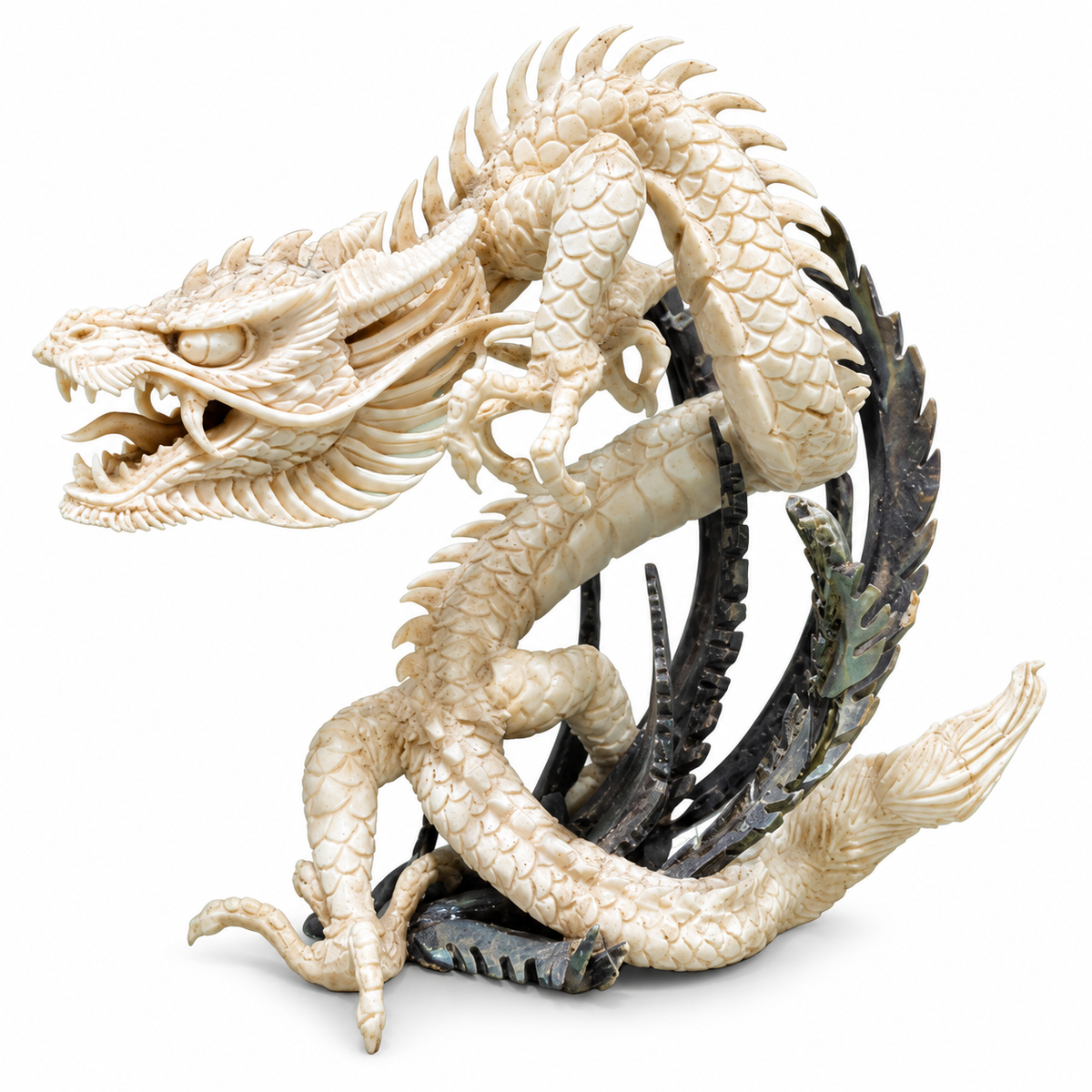 Carved Dragon Sculpture - verified corrected view 3