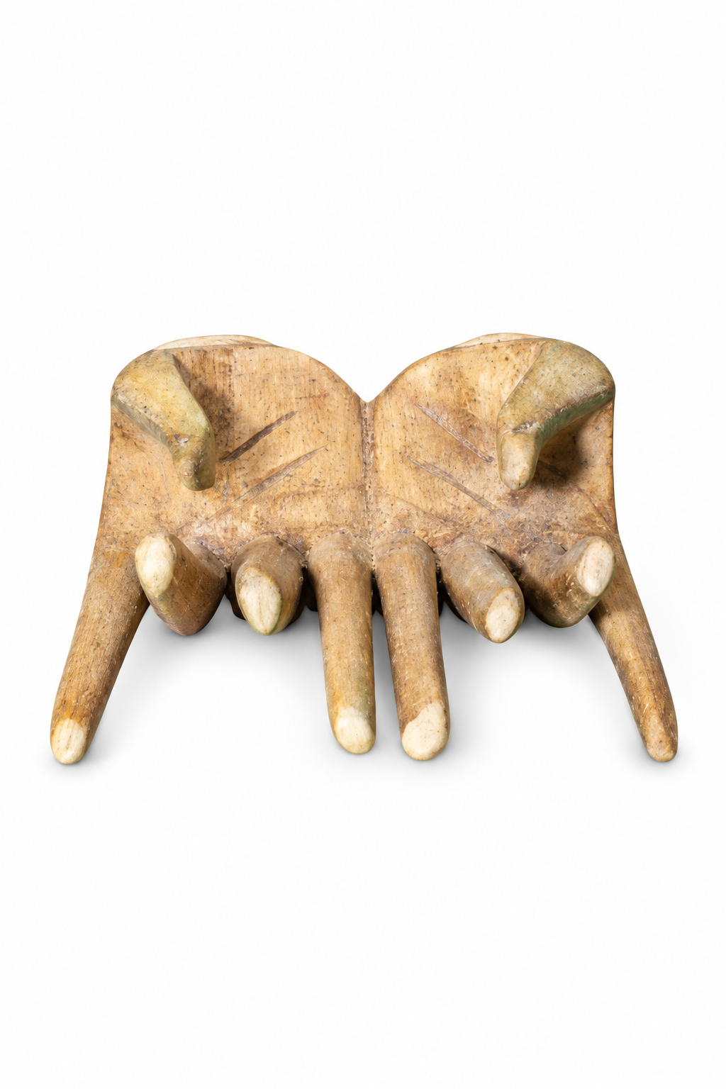 Carved Wooden Hands - corrected view 3