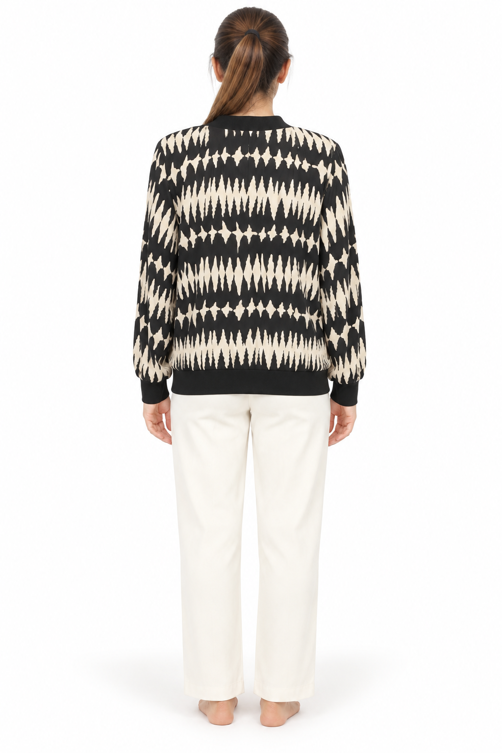Jacket - Black White Abstract Pattern