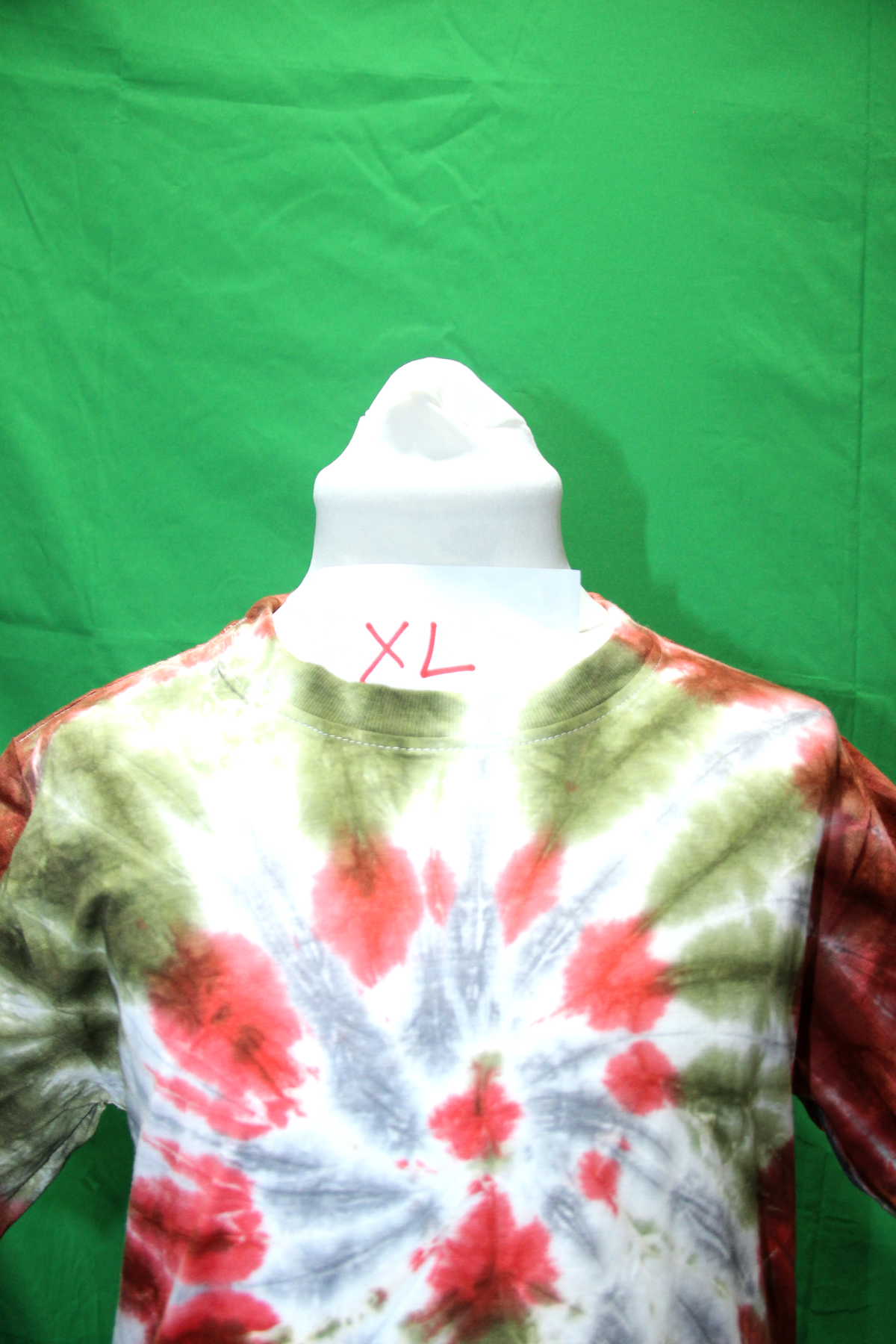 Orange Olive Tie-Dye Tee and Shorts Set - fabric and design detail