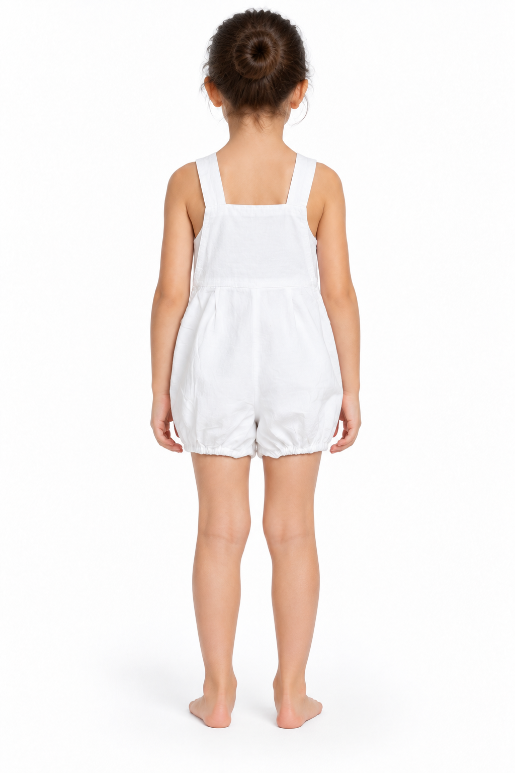 Colorful Love Birds Garden – Embroidered Cotton Romper – back