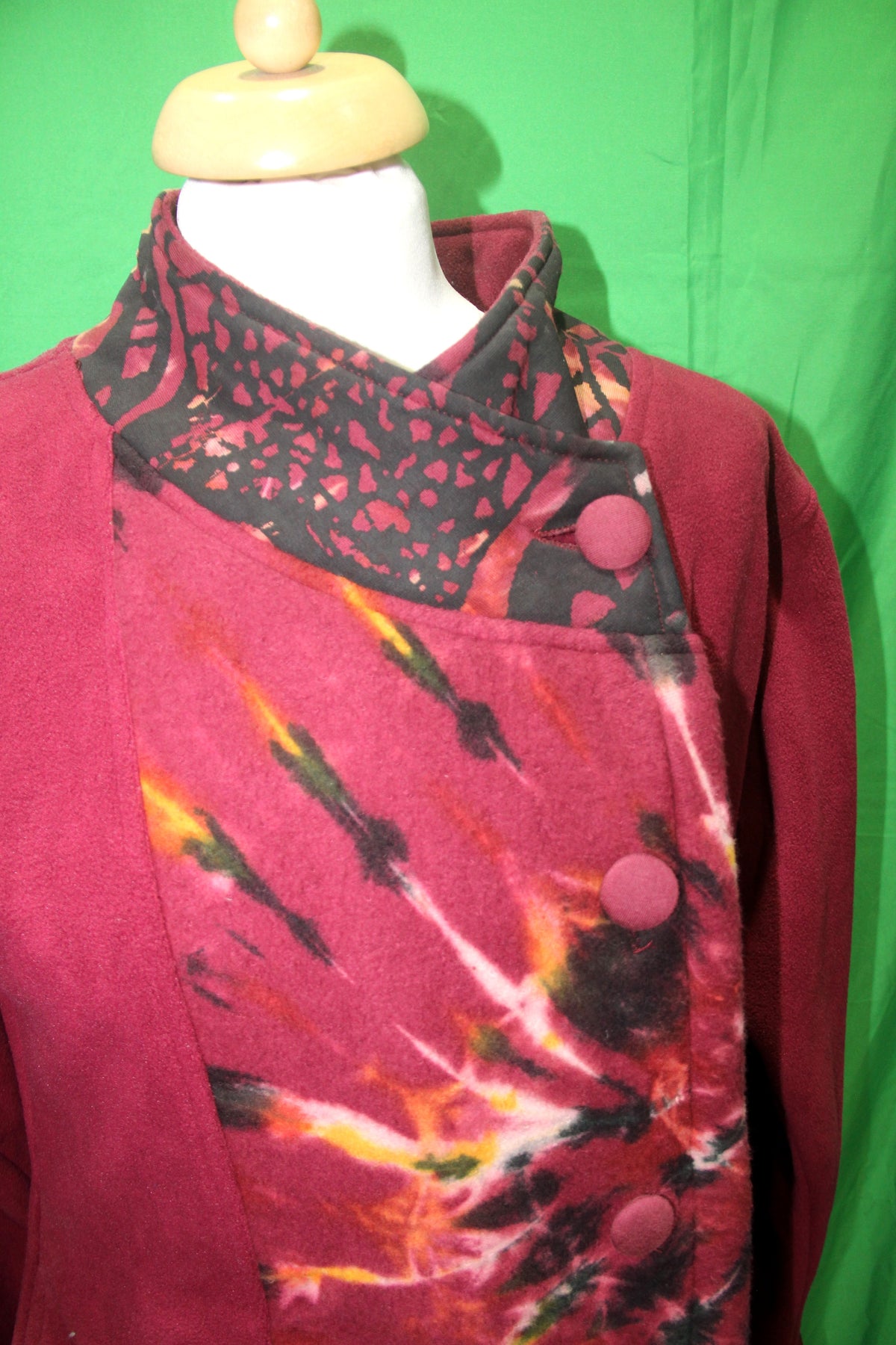Jacket - Burgundy Abstract Trim