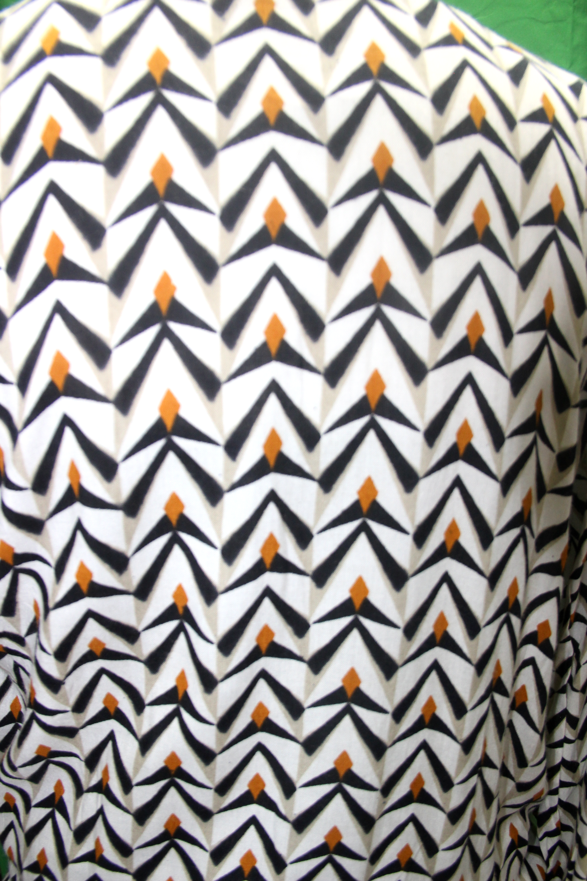 Jacket - Mustard Black Zig Zag Pattern