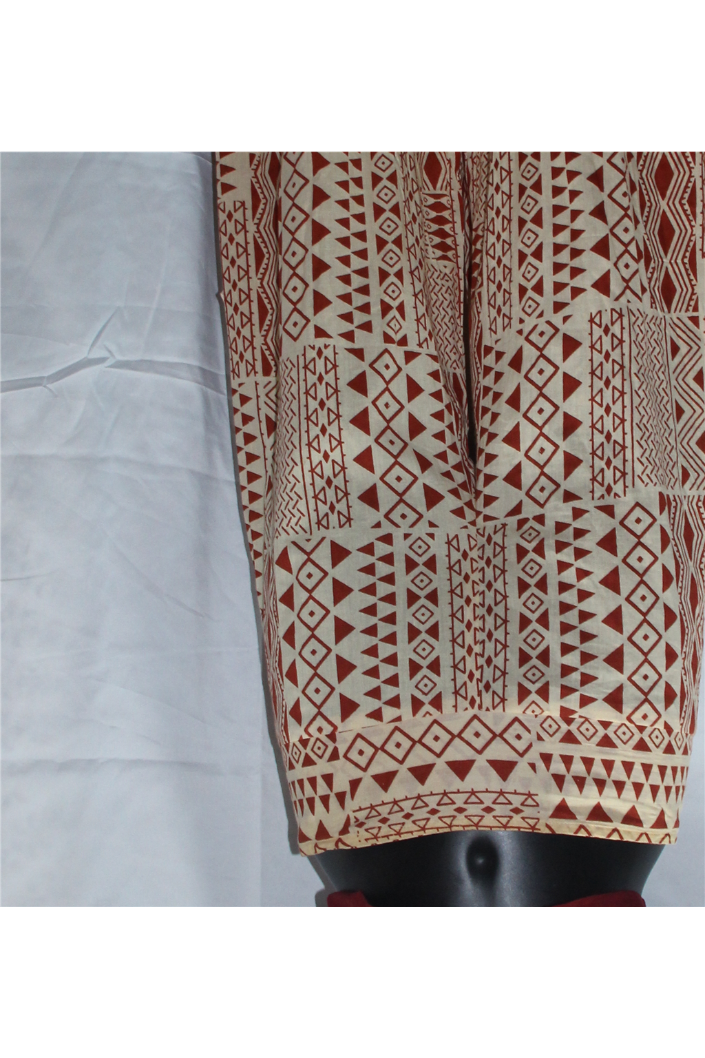 Peach Crochet Palazzo fabric detail