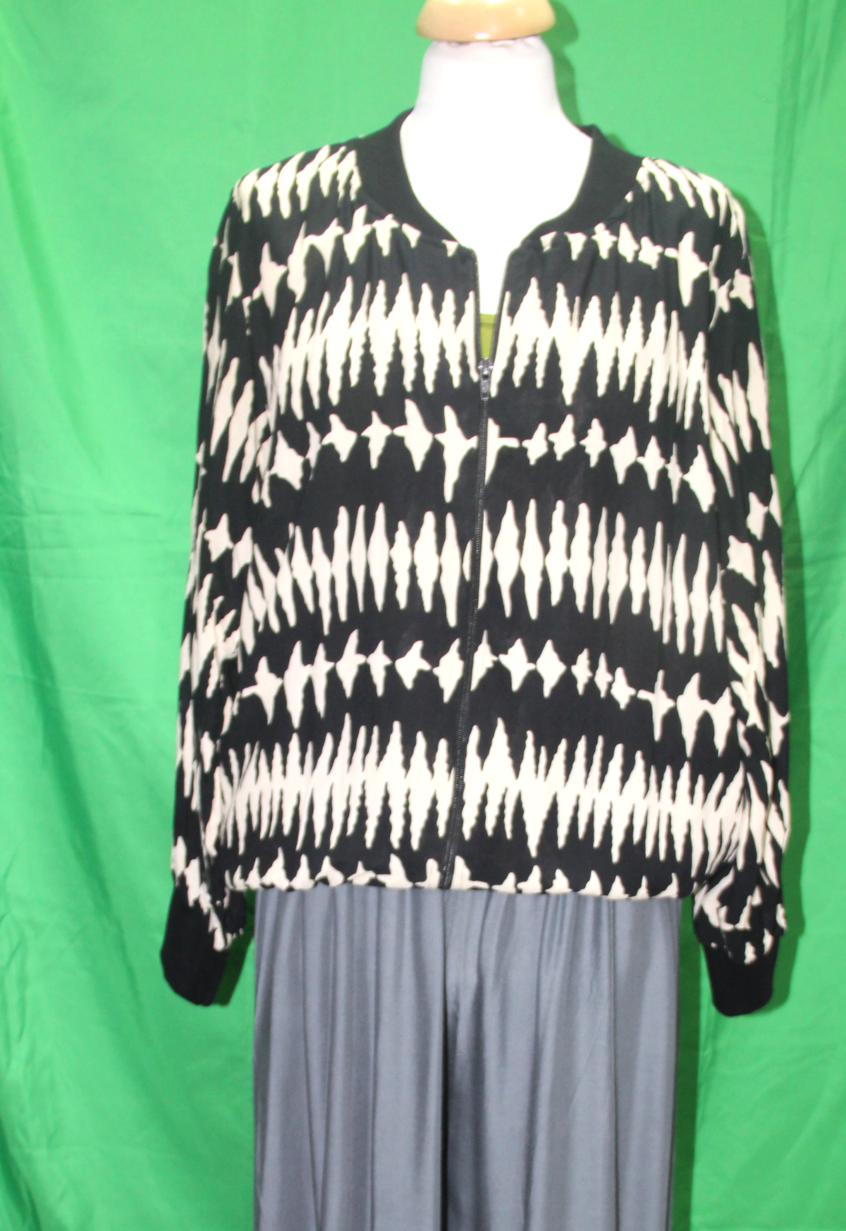 Jacket - Black White Abstract Pattern
