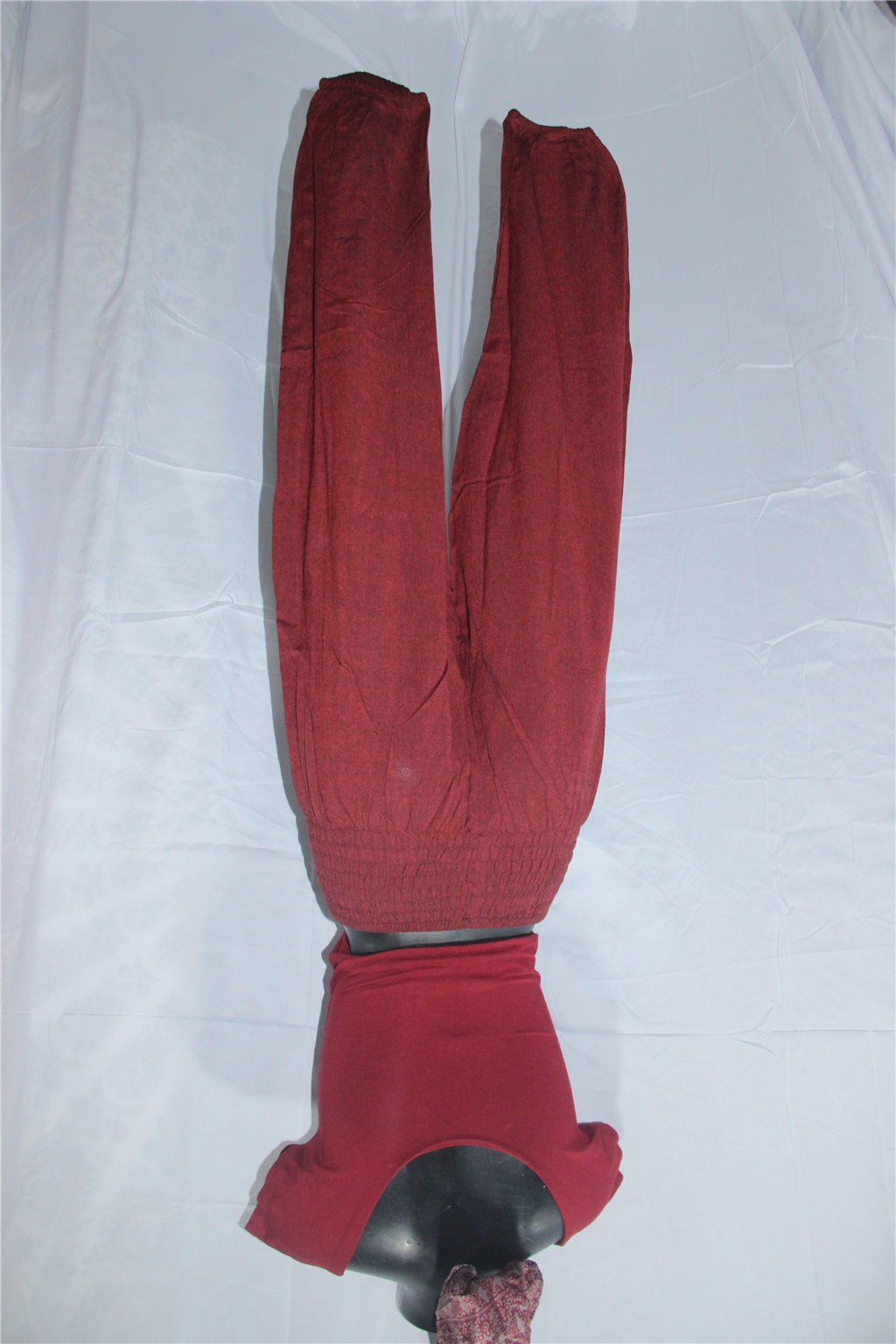 Rust Wide Leg Pants full garment fit view