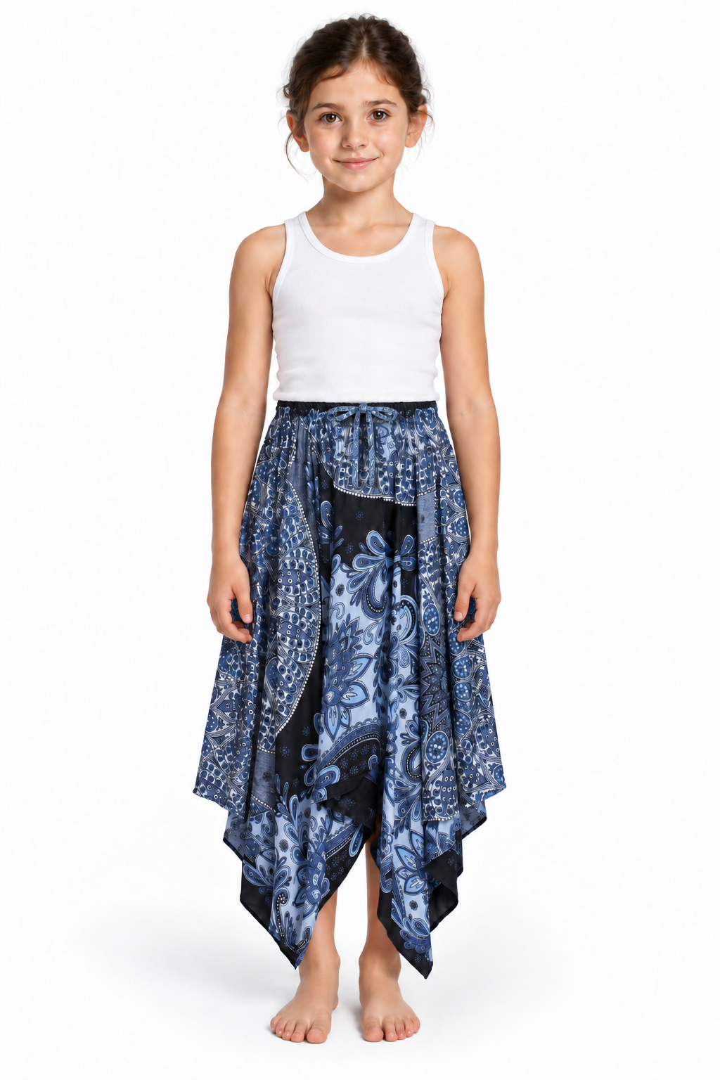 Moonlight Peacock Mandala – Rayon Convertible Dress-Cum-Skirt – skirt hero