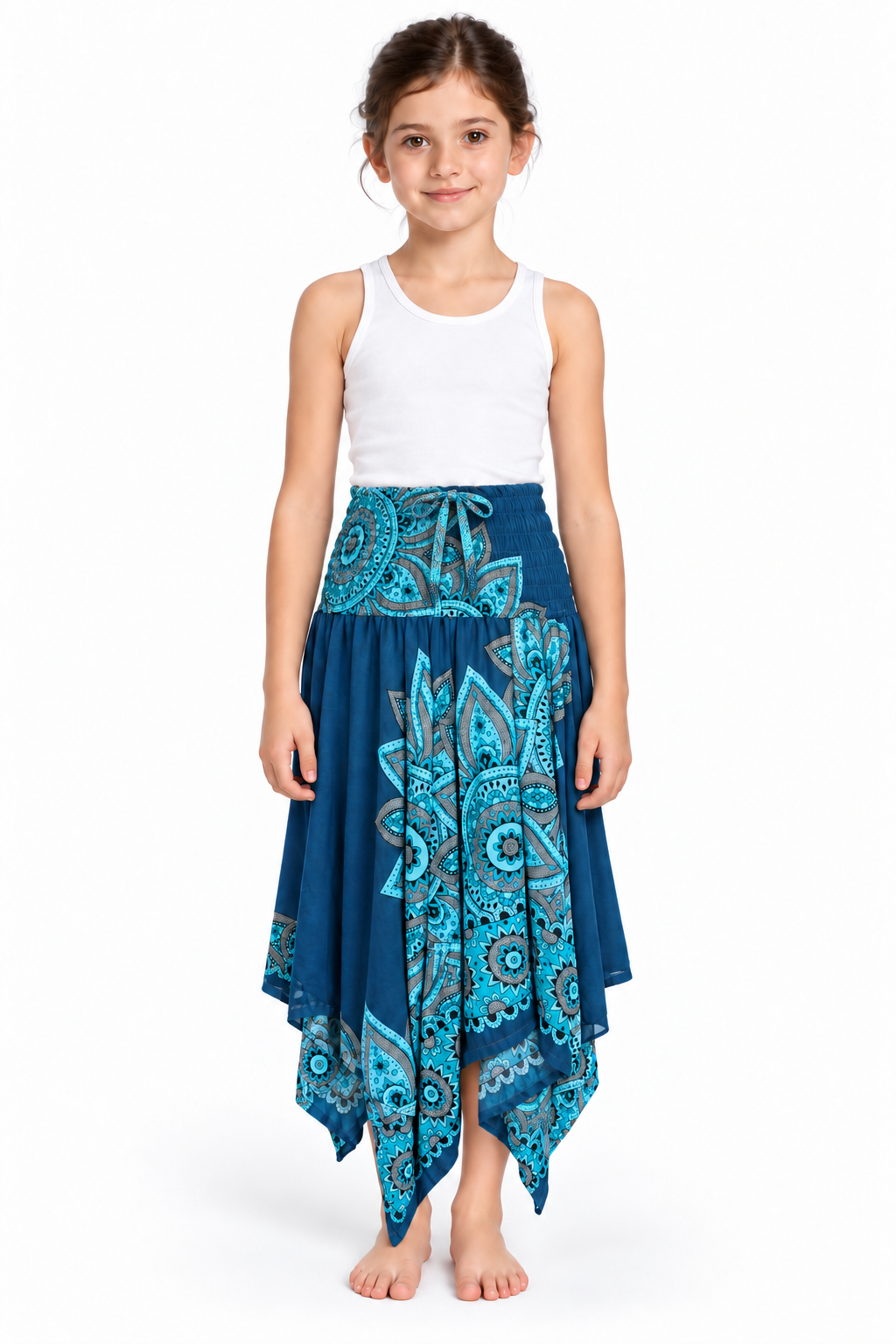 Ocean Peacock Mandala – Rayon Convertible Dress-Cum-Skirt – skirt hero