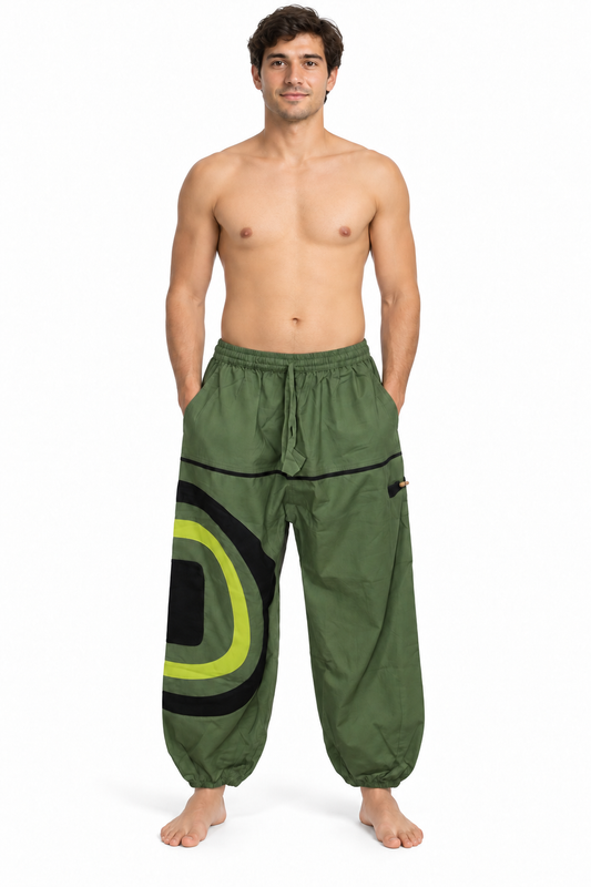 Olive Lime Circle Harem Pants – view 2