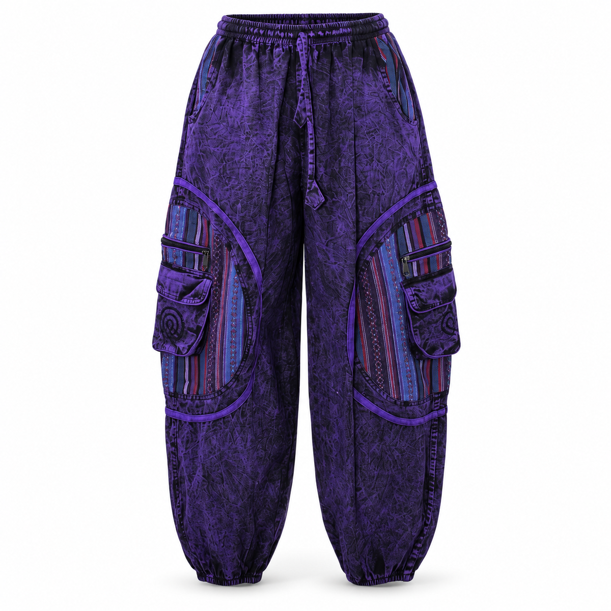 Purple Washed Cargo Pants – view 1