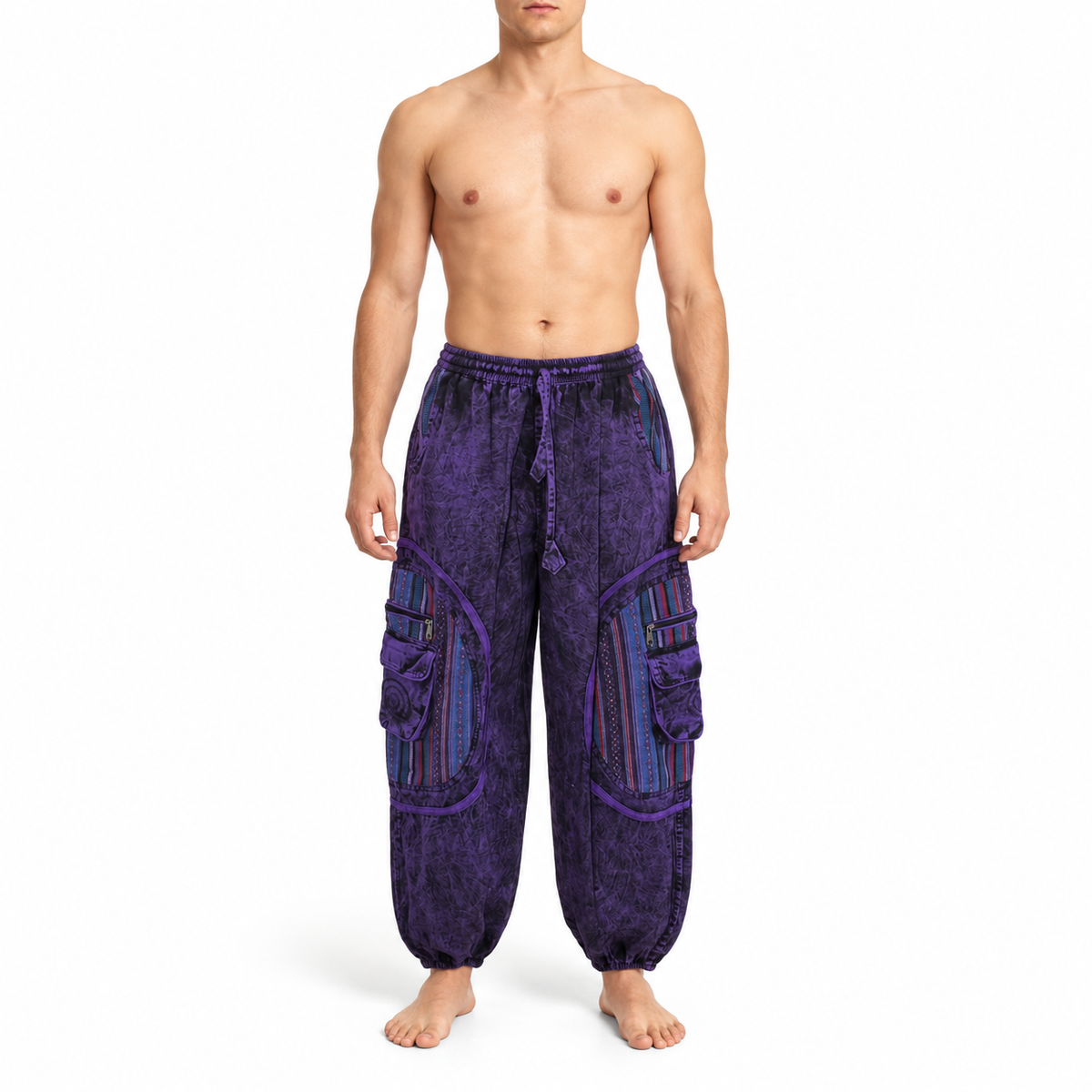 Purple Washed Cargo Pants – view 2
