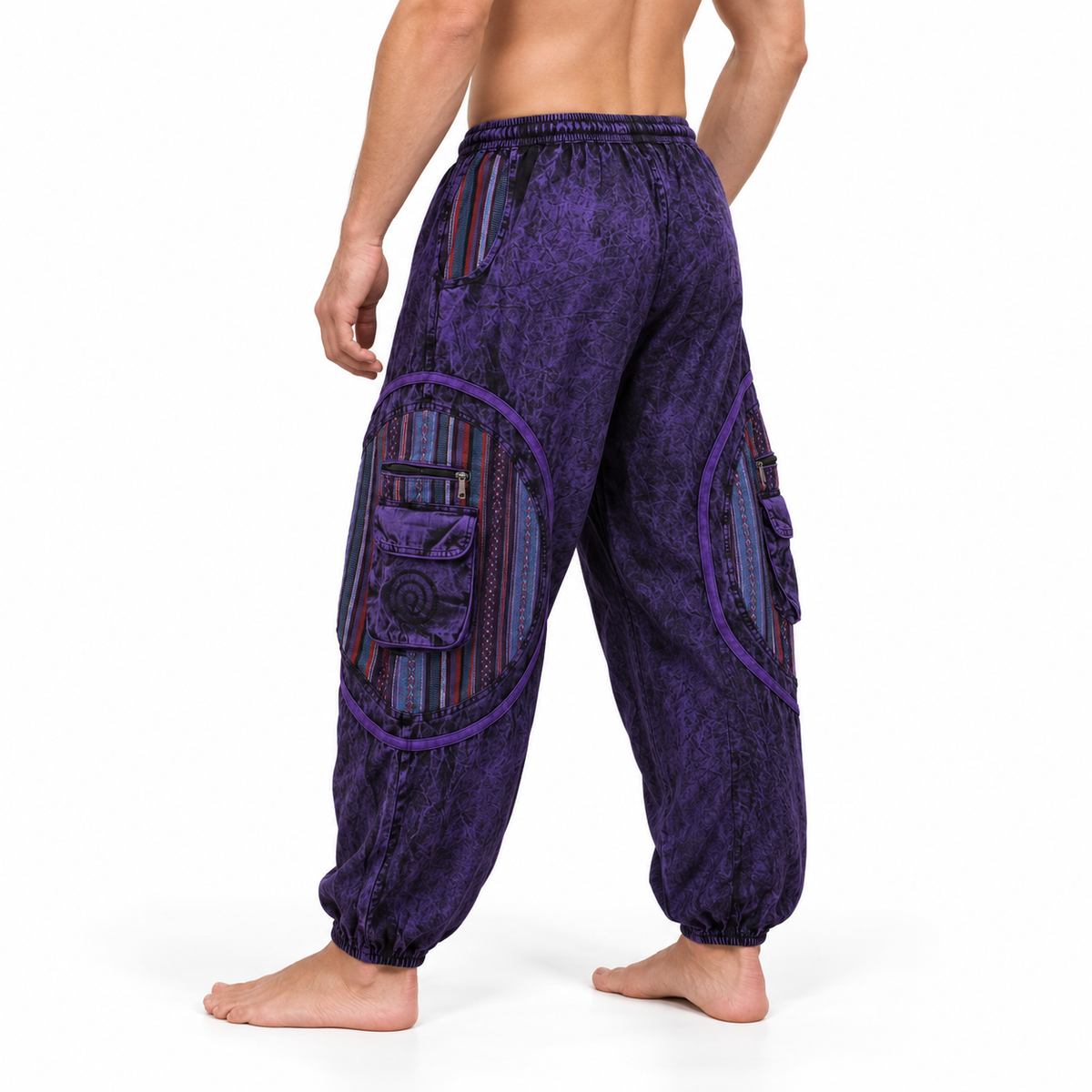 Purple Washed Cargo Pants – view 3