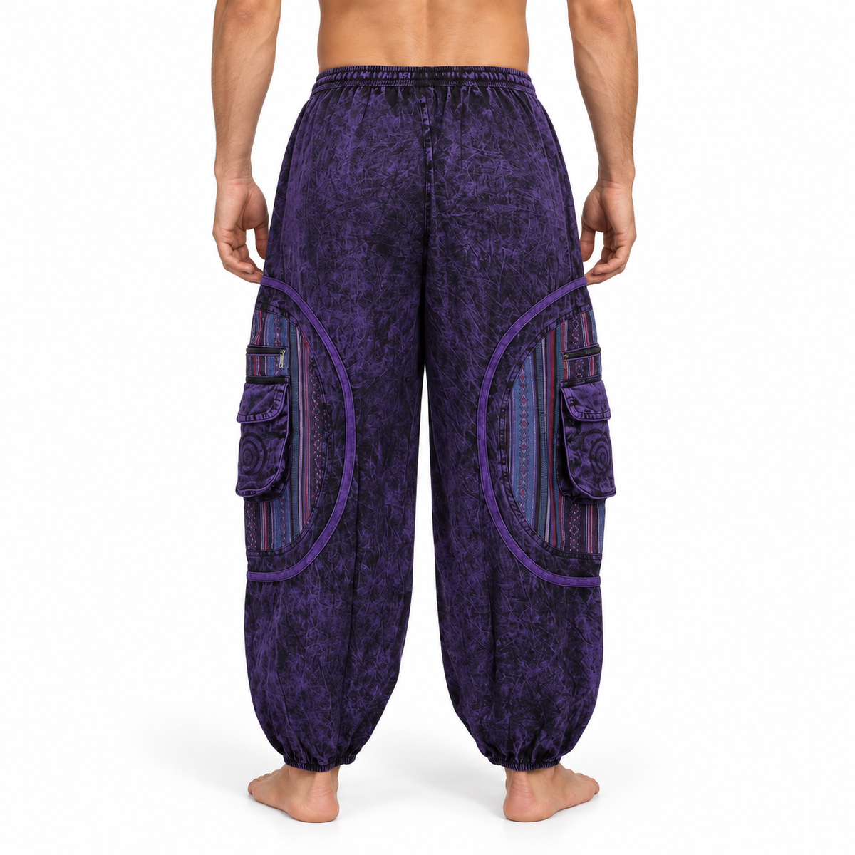 Purple Washed Cargo Pants – view 4