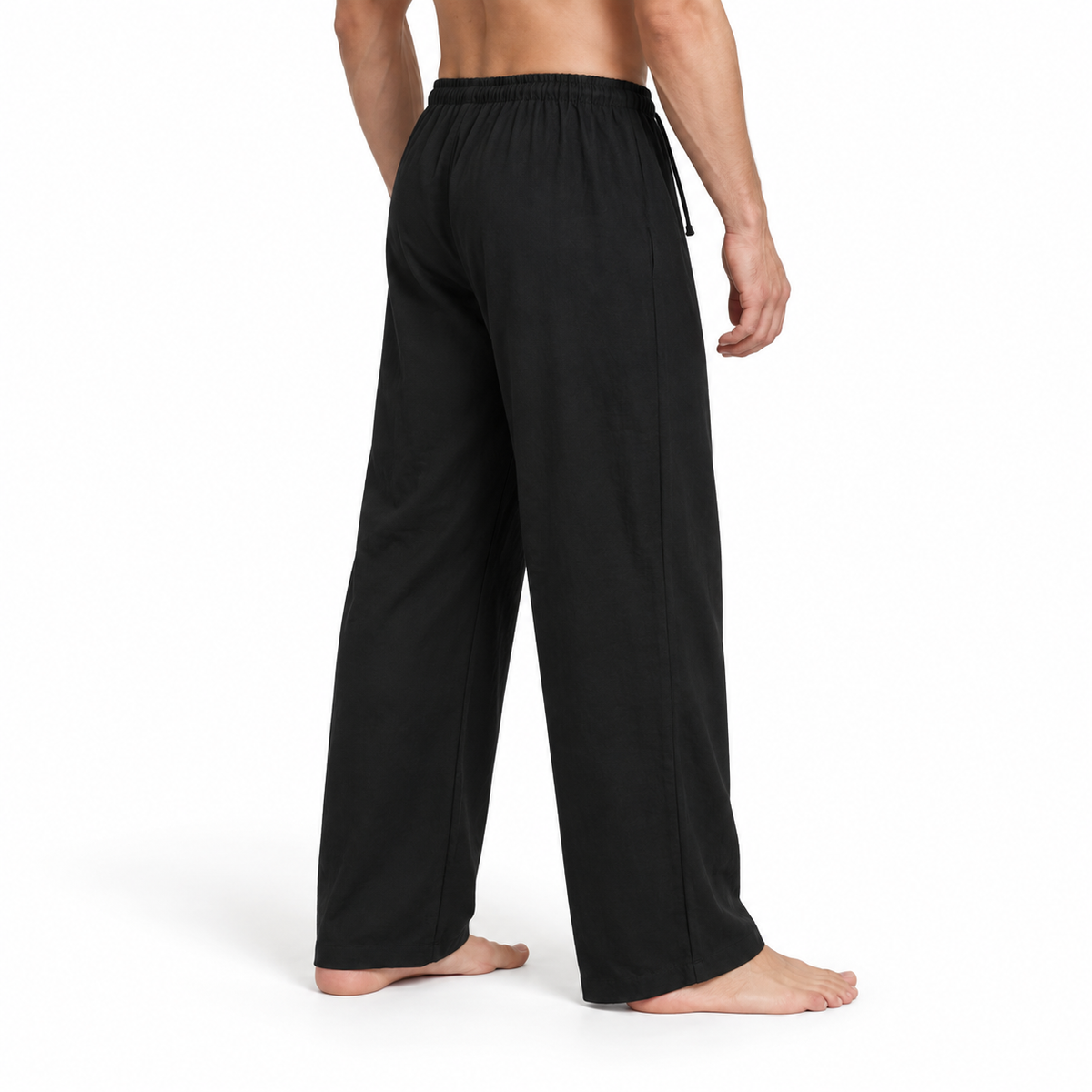 Black Plain Wide Leg Pants – view 3