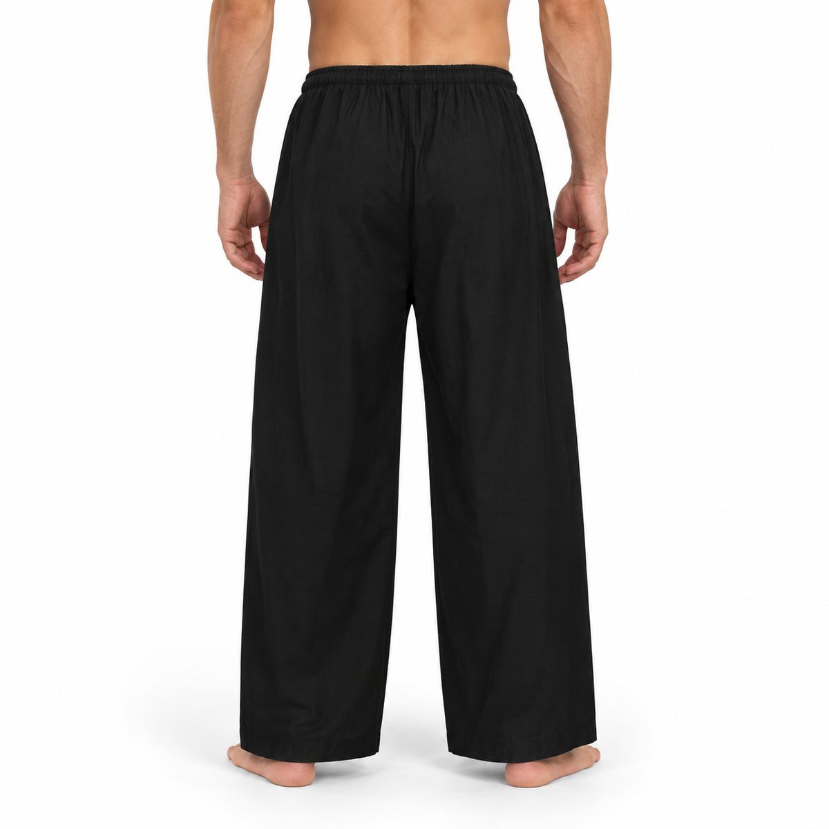 Black Plain Wide Leg Pants – view 4