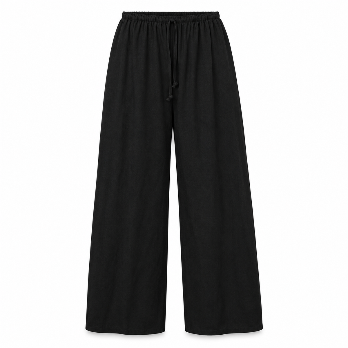 Black Plain Wide Leg Pants – view 5